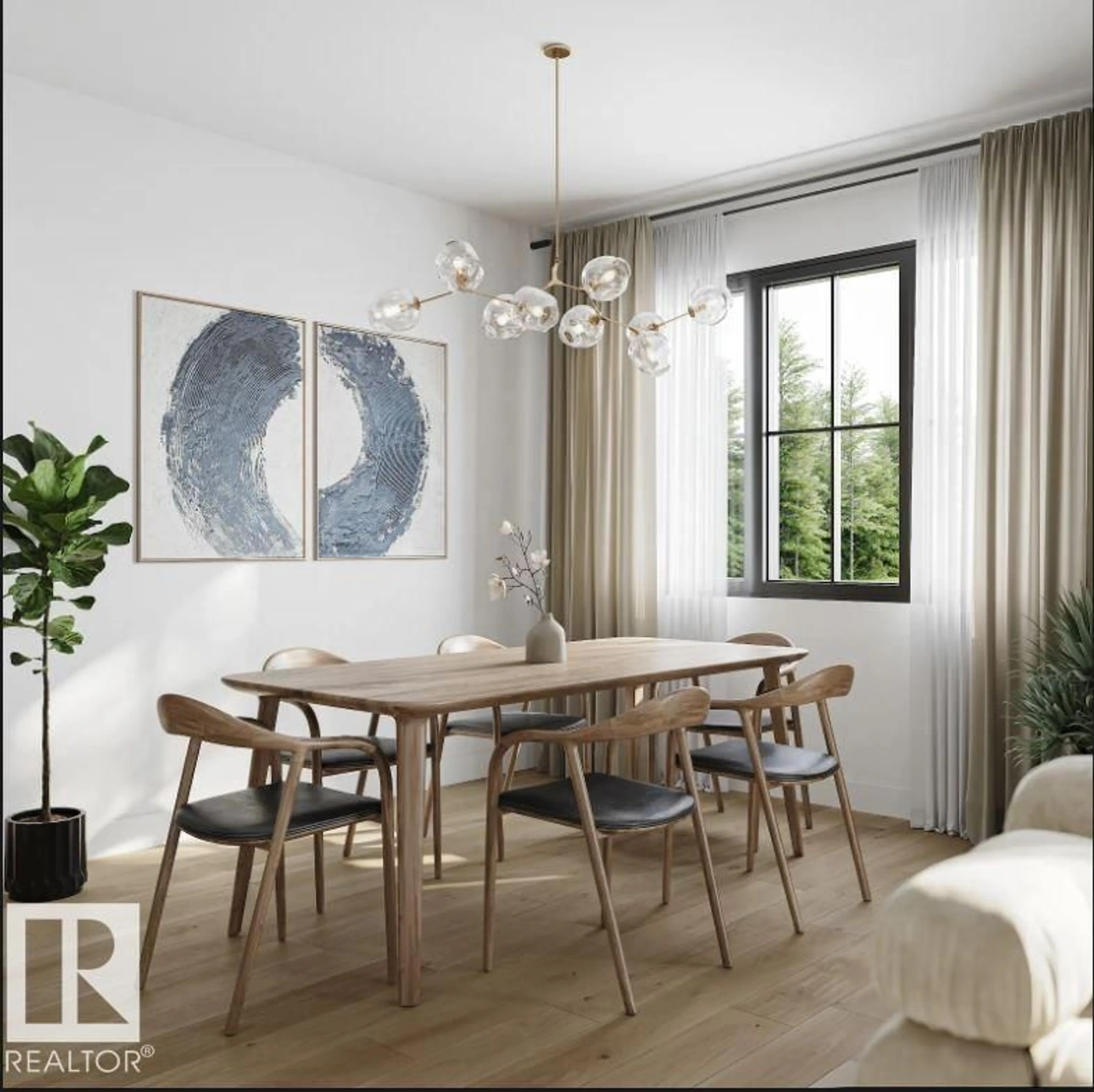 Dining room, wood/laminate floor for 6955 GRANVILLE DR, Edmonton Alberta T5T5X9