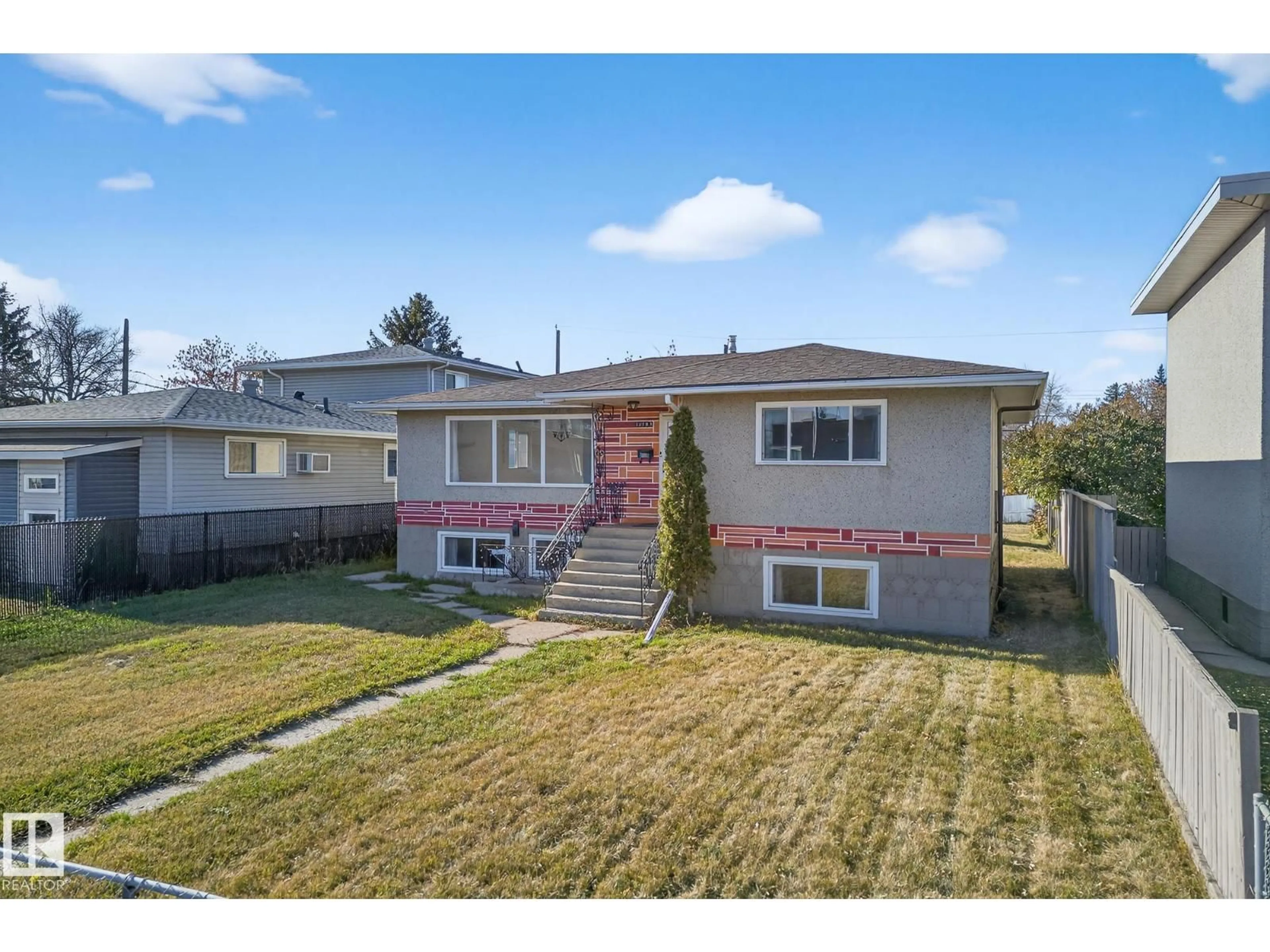 A pic from outside/outdoor area/front of a property/back of a property/a pic from drone, street for 12908 101 ST, Edmonton Alberta T5E4E7