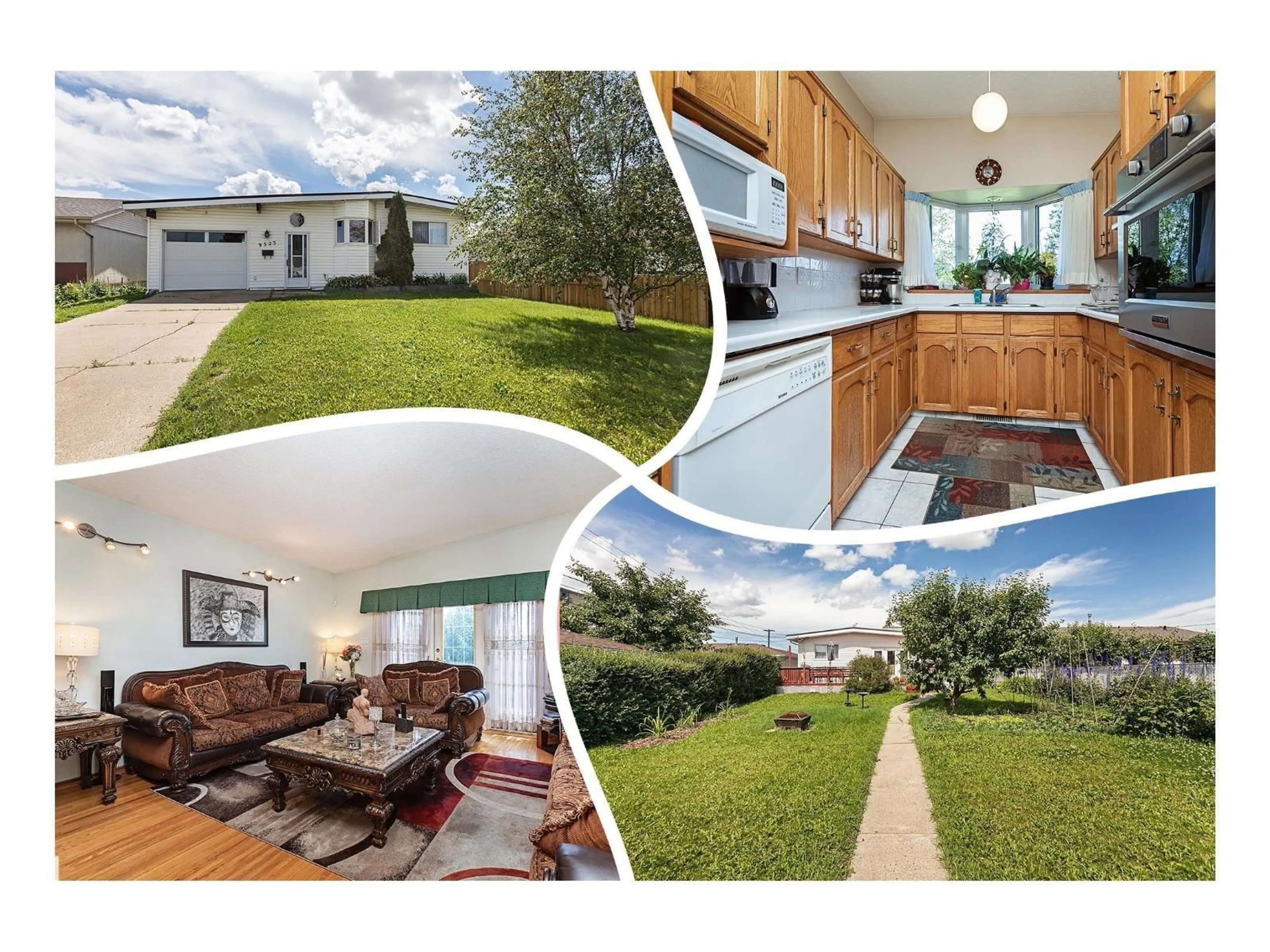 A pic from outside/outdoor area/front of a property/back of a property/a pic from drone, water/lake/river/ocean view for 9523 134 AV, Edmonton Alberta T5E1H8