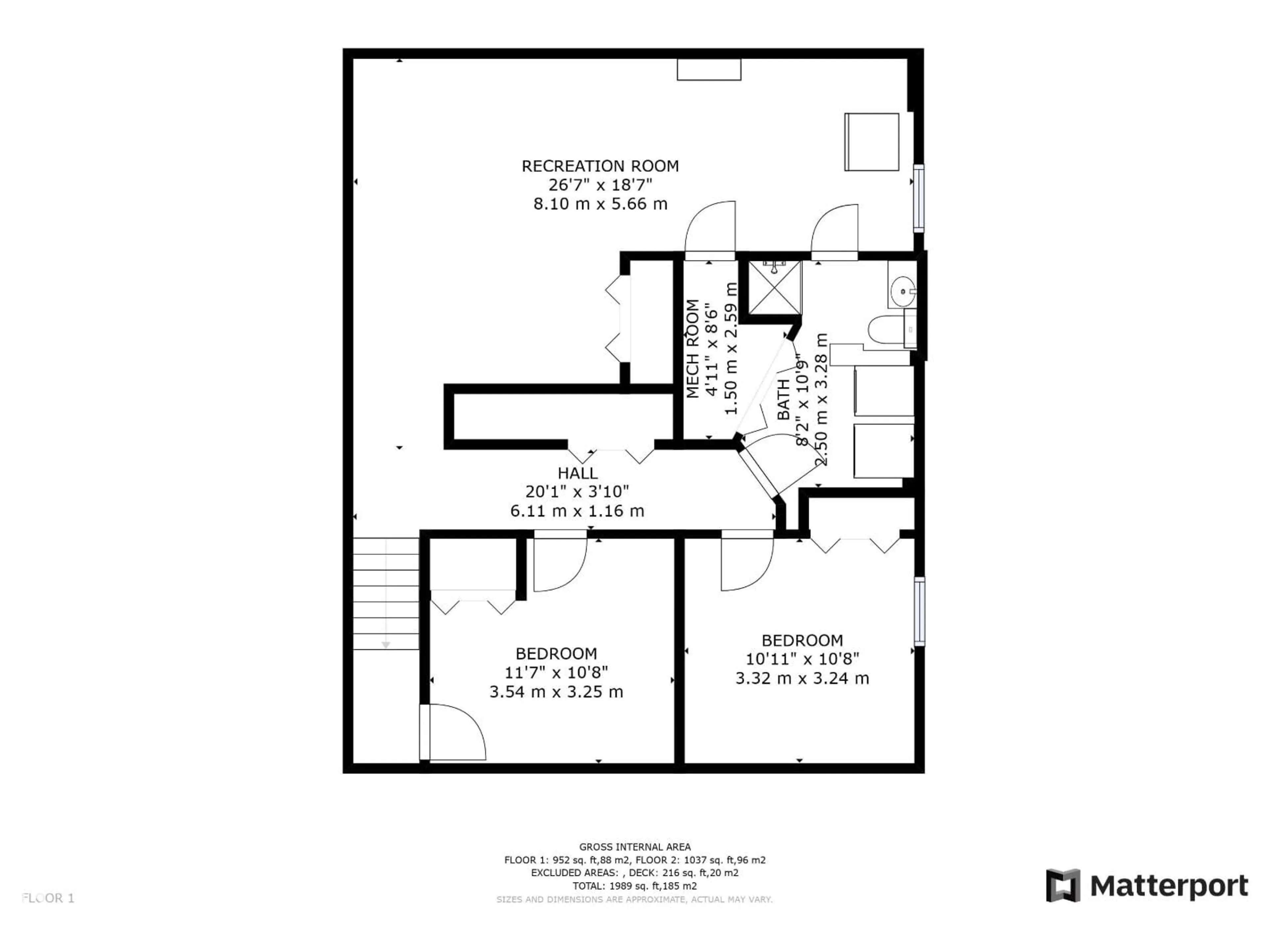 Floor plan for 9523 134 AV, Edmonton Alberta T5E1H8