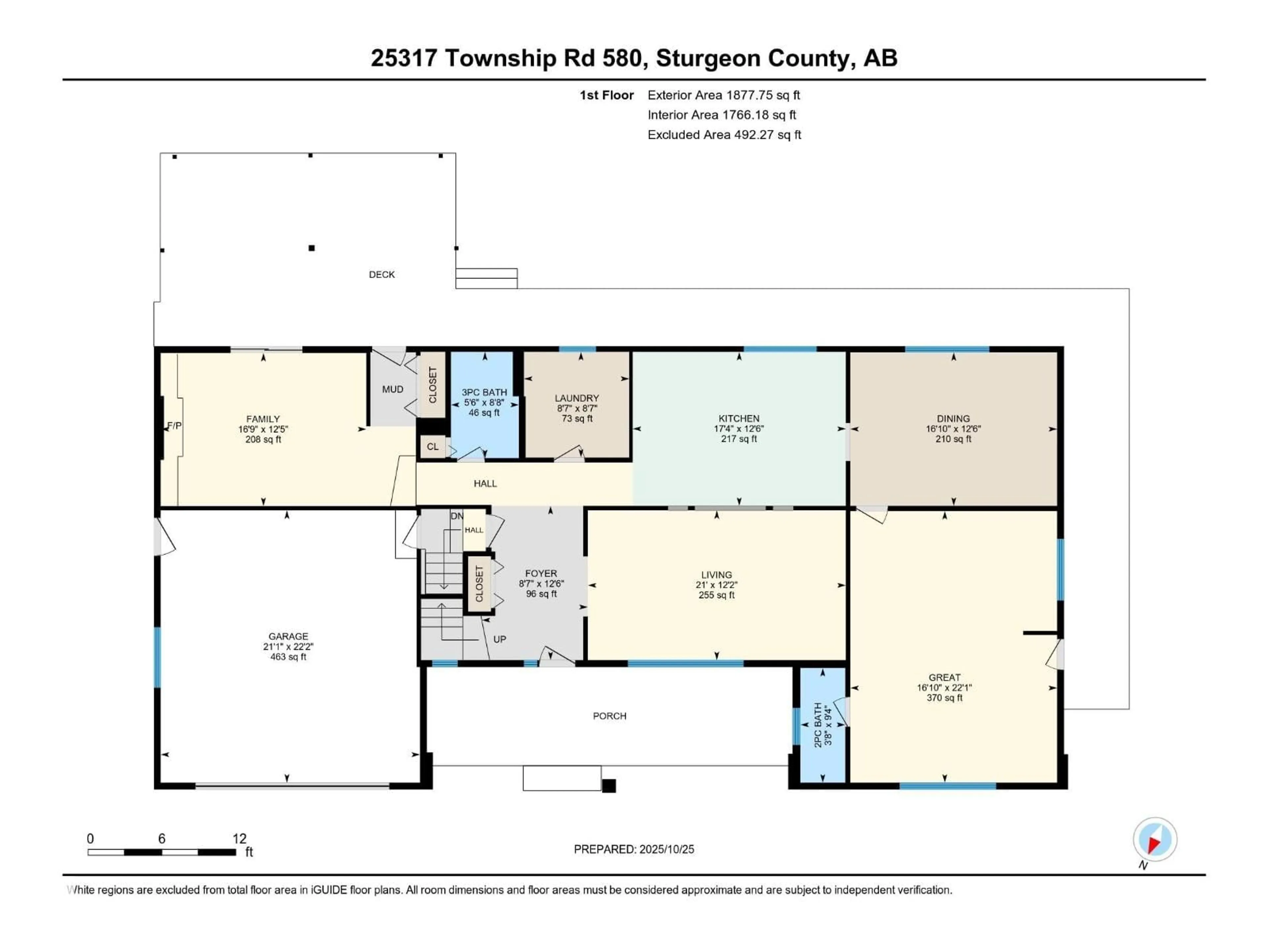 Floor plan for 25317 TWP 580, Rural Sturgeon County Alberta T0G1L1
