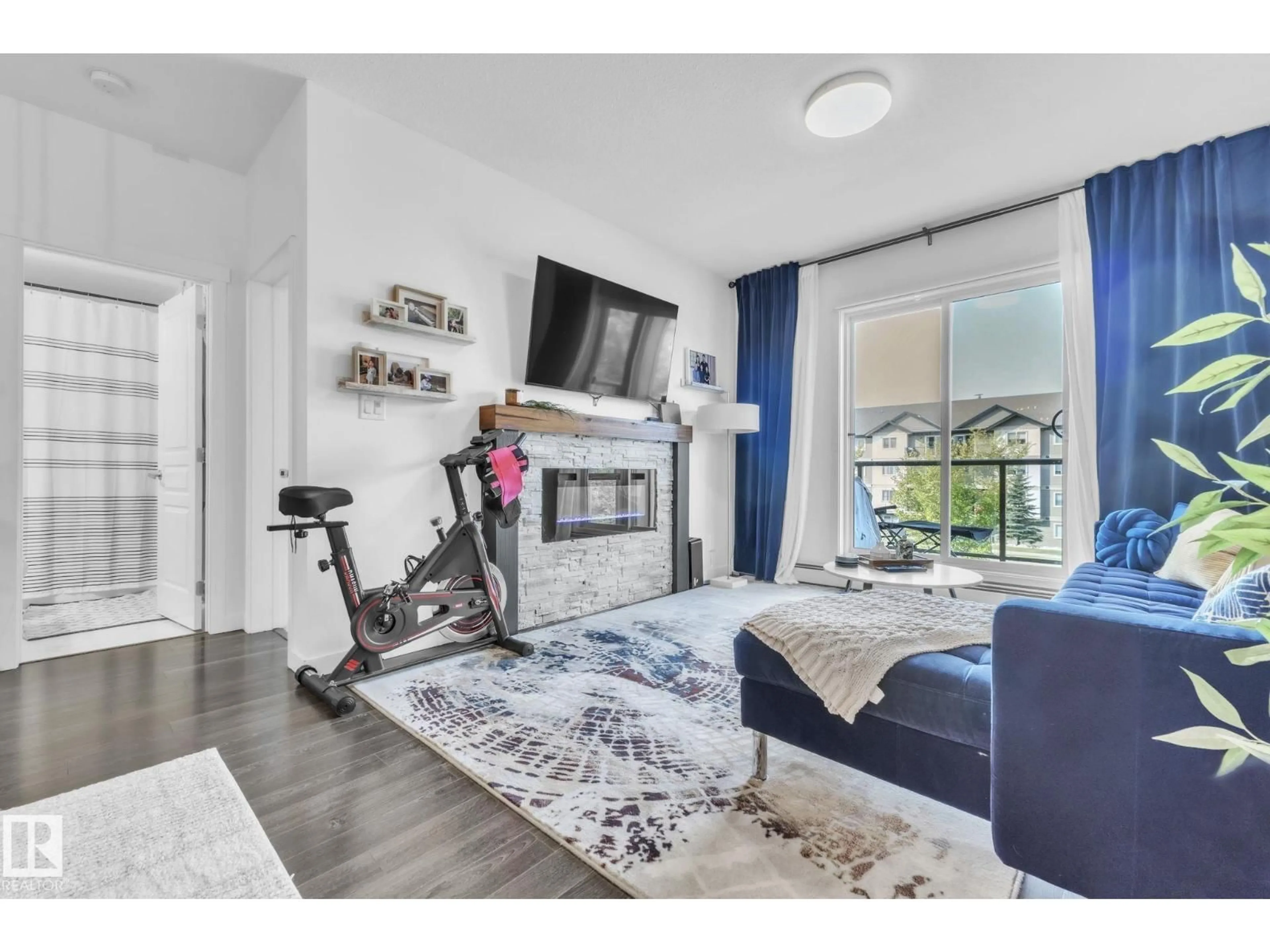 Living room with furniture, unknown for 203 - 812 WELSH DR, Edmonton Alberta T6X1Y7