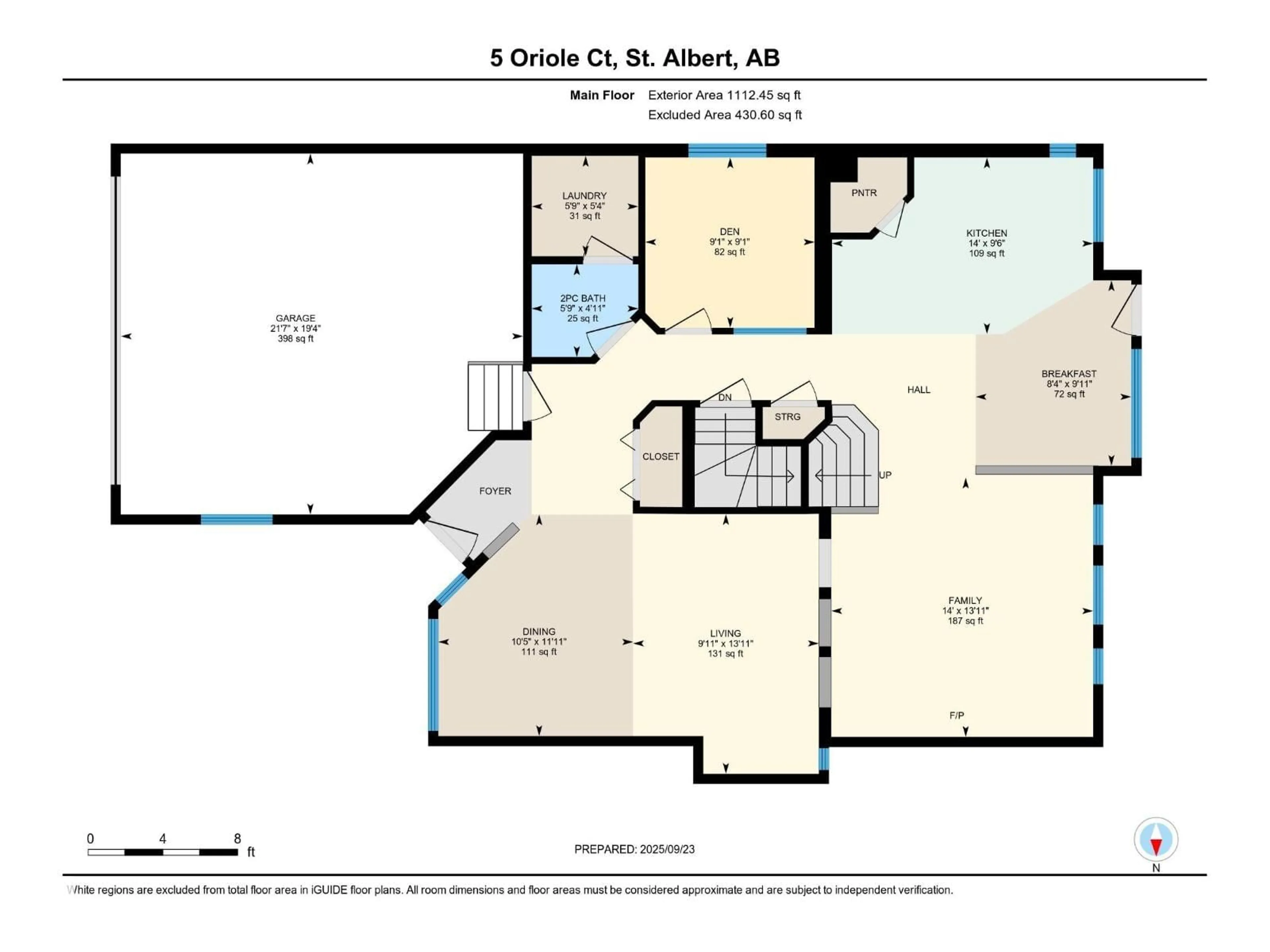 Floor plan for 5 ORIOLE CT, St. Albert Alberta T8N6L7