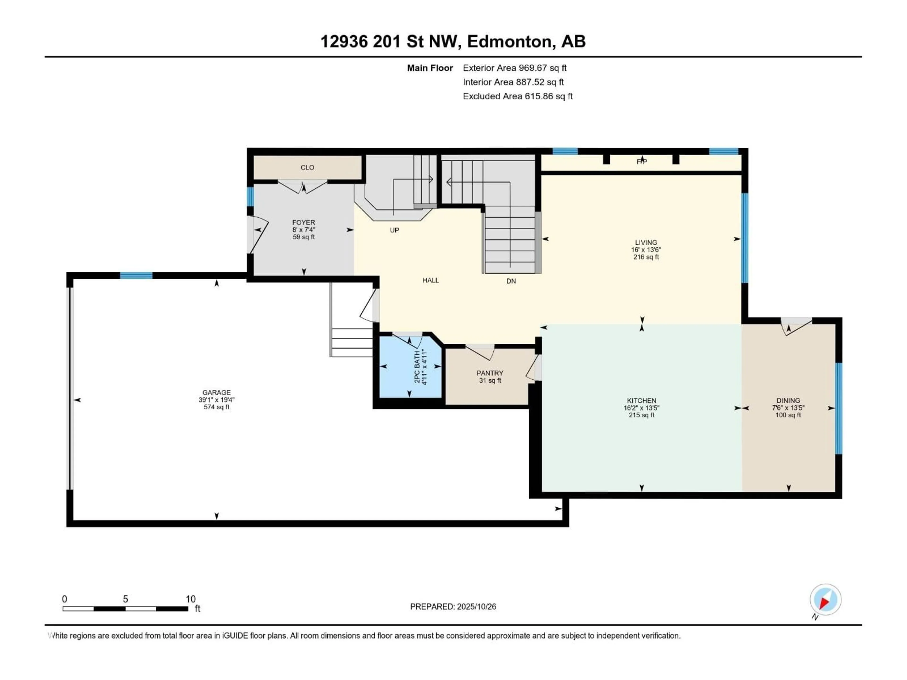 Floor plan for NW - 12936 201 ST, Edmonton Alberta T5S0E4