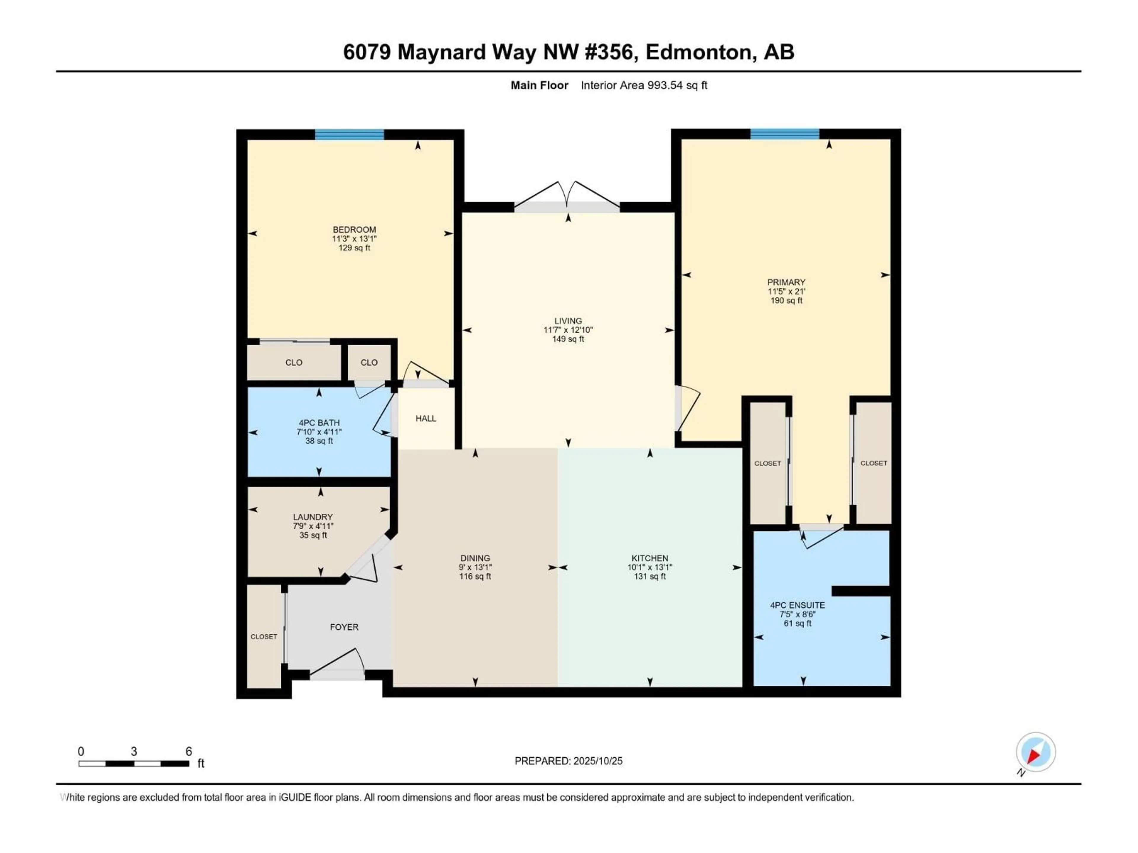 Floor plan for 356 - 6079 MAYNARD WY, Edmonton Alberta T6R0S4
