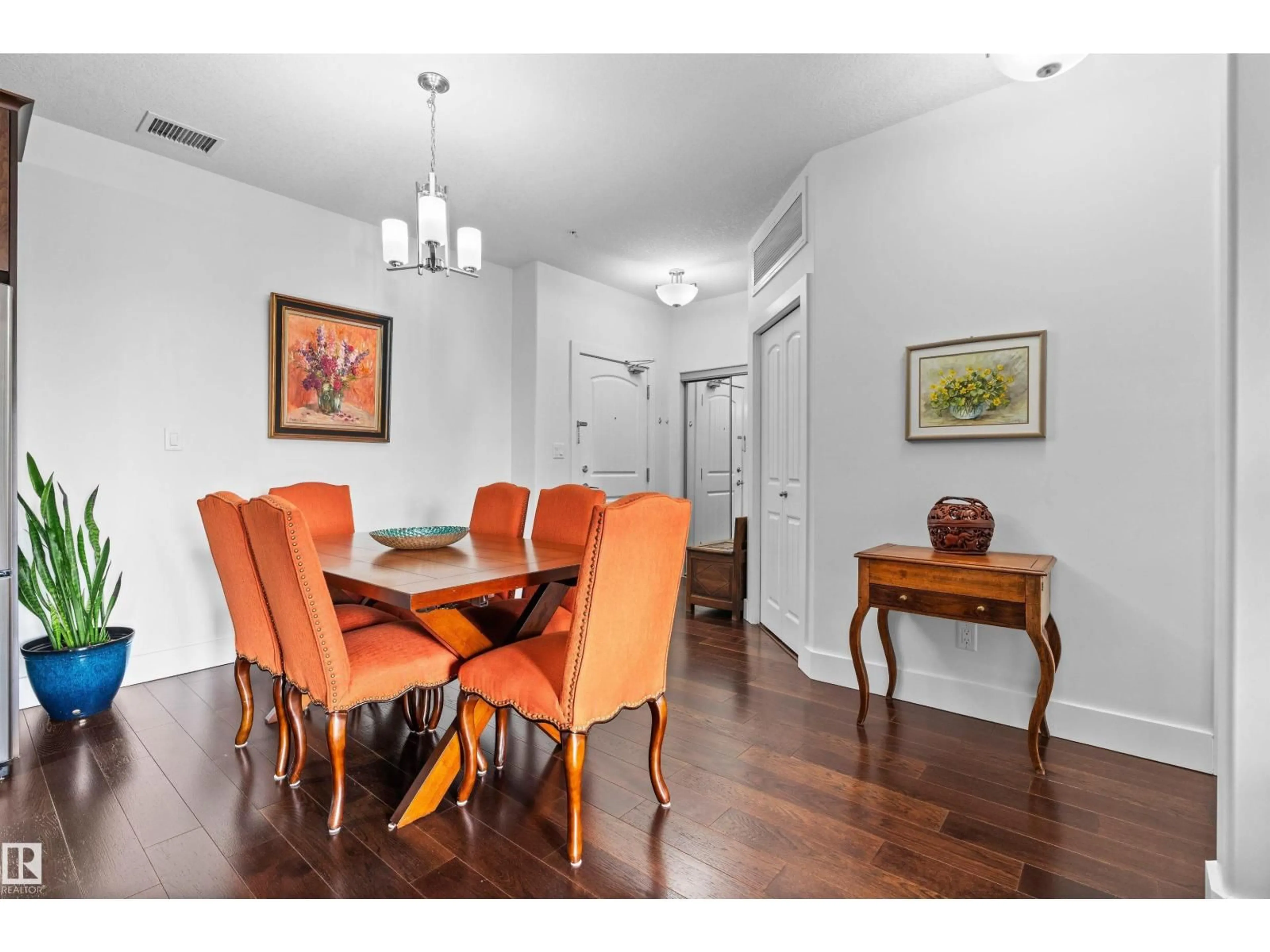 Dining room, wood/laminate floor for 356 - 6079 MAYNARD WY, Edmonton Alberta T6R0S4