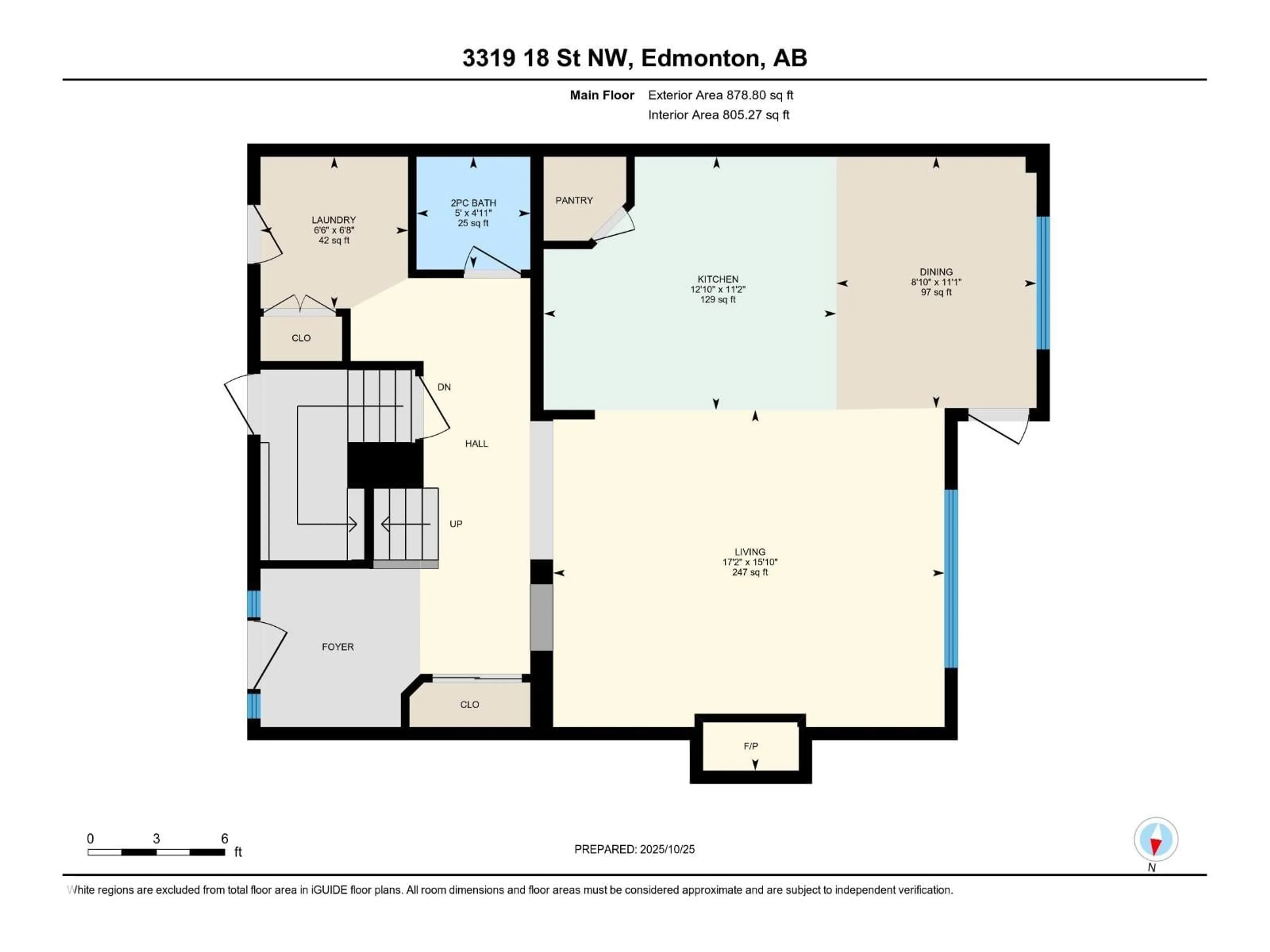 Floor plan for 3319 18 ST, Edmonton Alberta T6T0H4