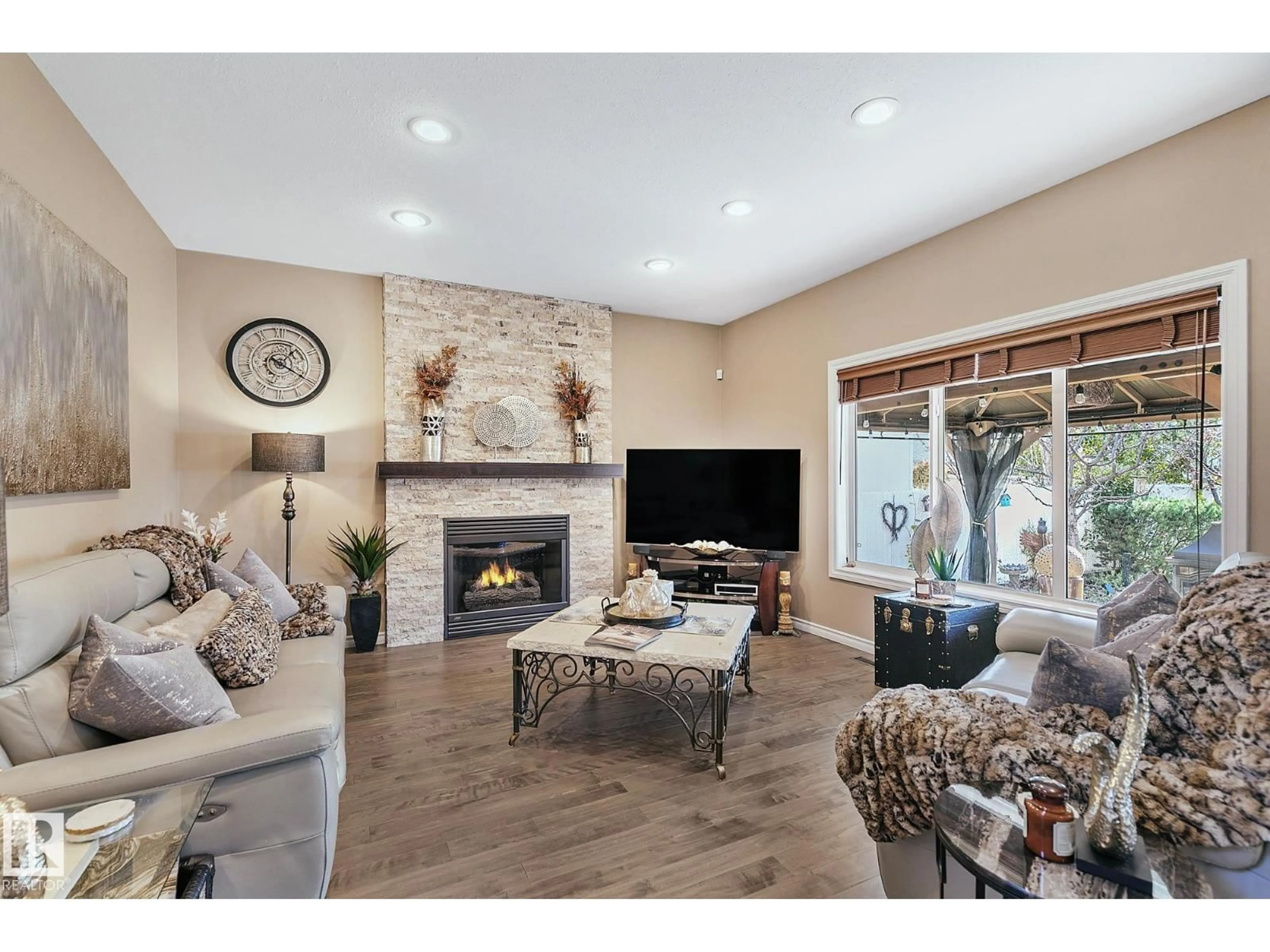 Living room with furniture, unknown for 8619 160 AV, Edmonton Alberta T5Z3H9