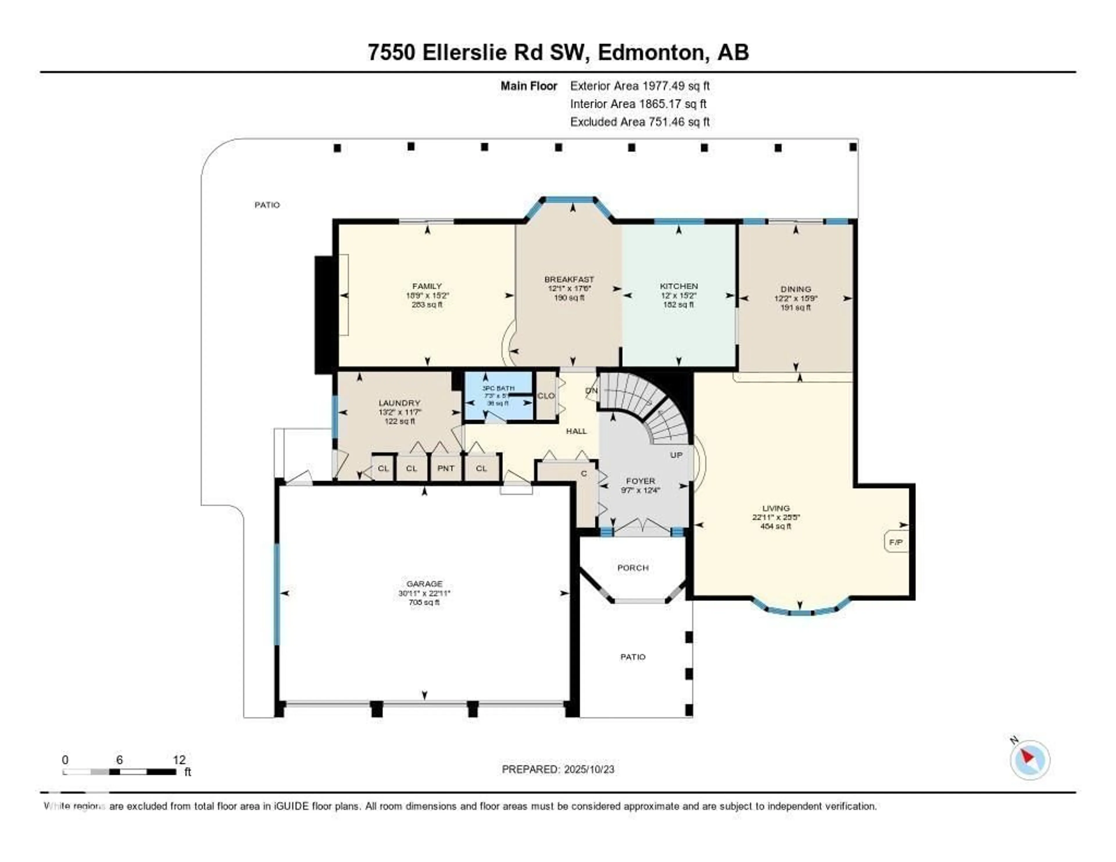 Floor plan for 7550 ELLERSLIE RD, Edmonton Alberta T6X1A3