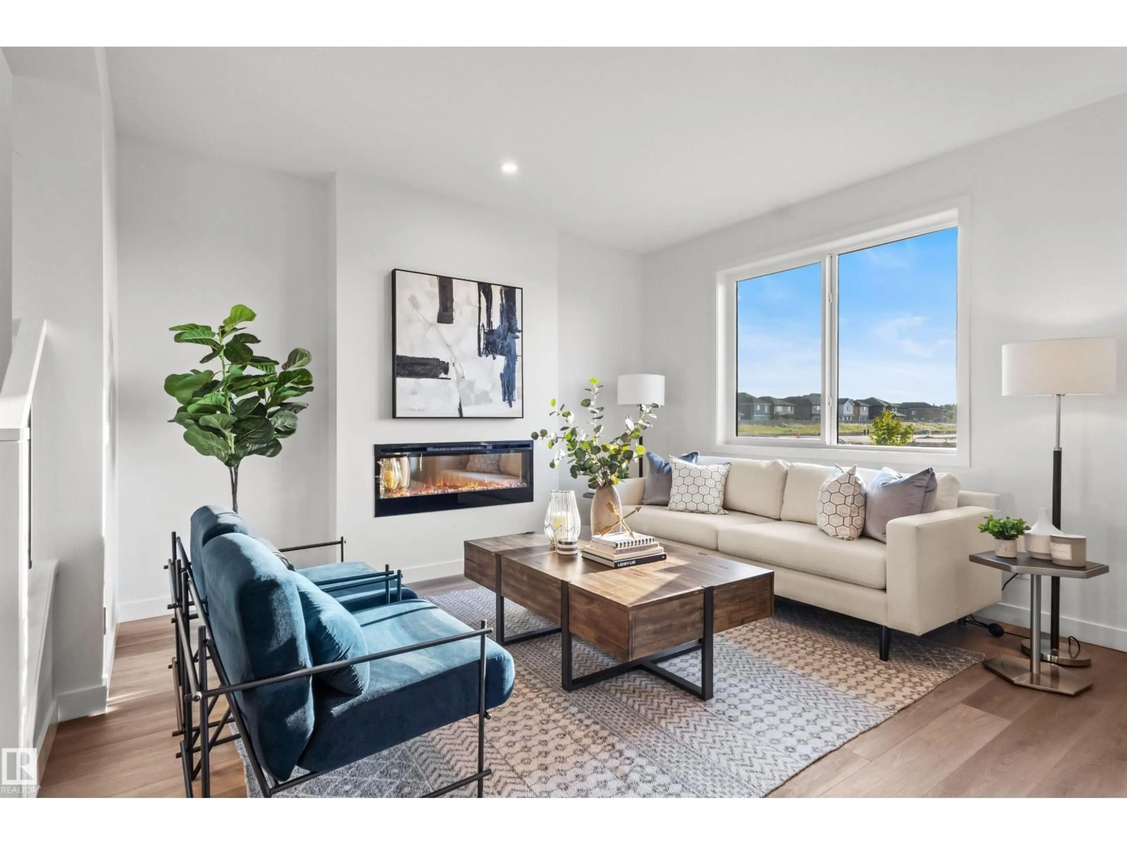 Living room with furniture, unknown for SW - 4809 CAWSEY TC, Edmonton Alberta T6W5M7