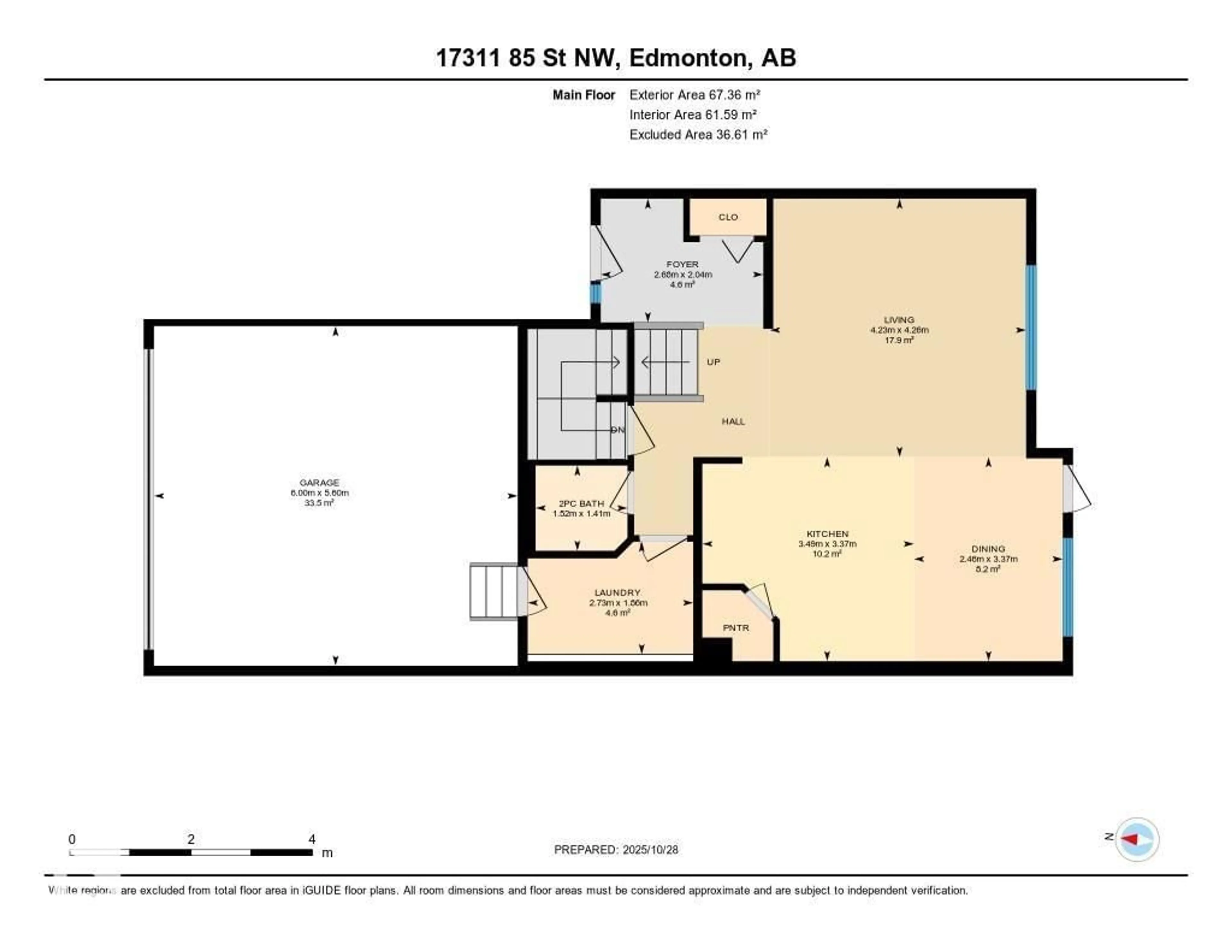 Floor plan for NW - 17311 85 ST, Edmonton Alberta T5Z3W3