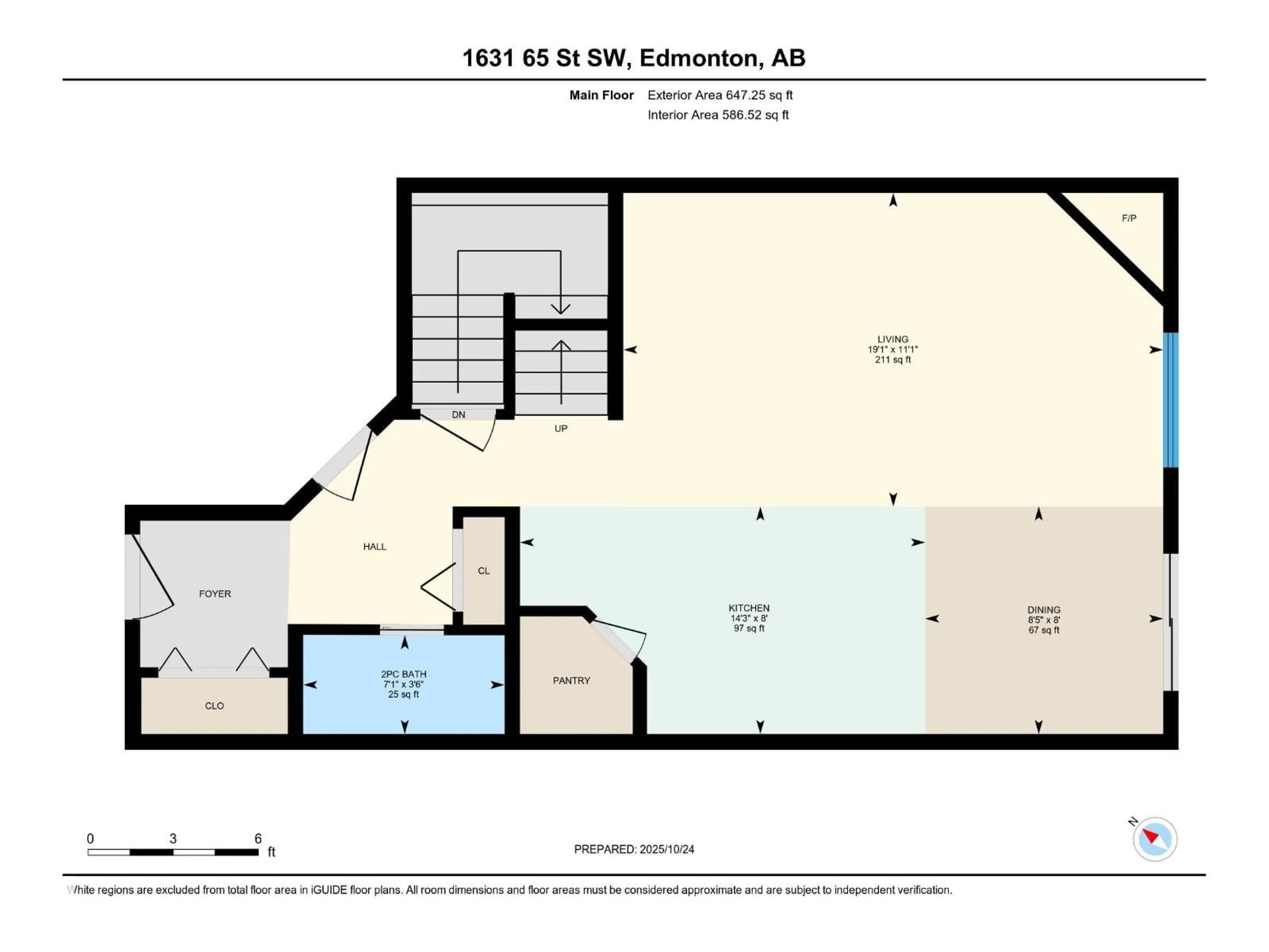 Floor plan for SW - 1631 65 ST, Edmonton Alberta T6X0N1