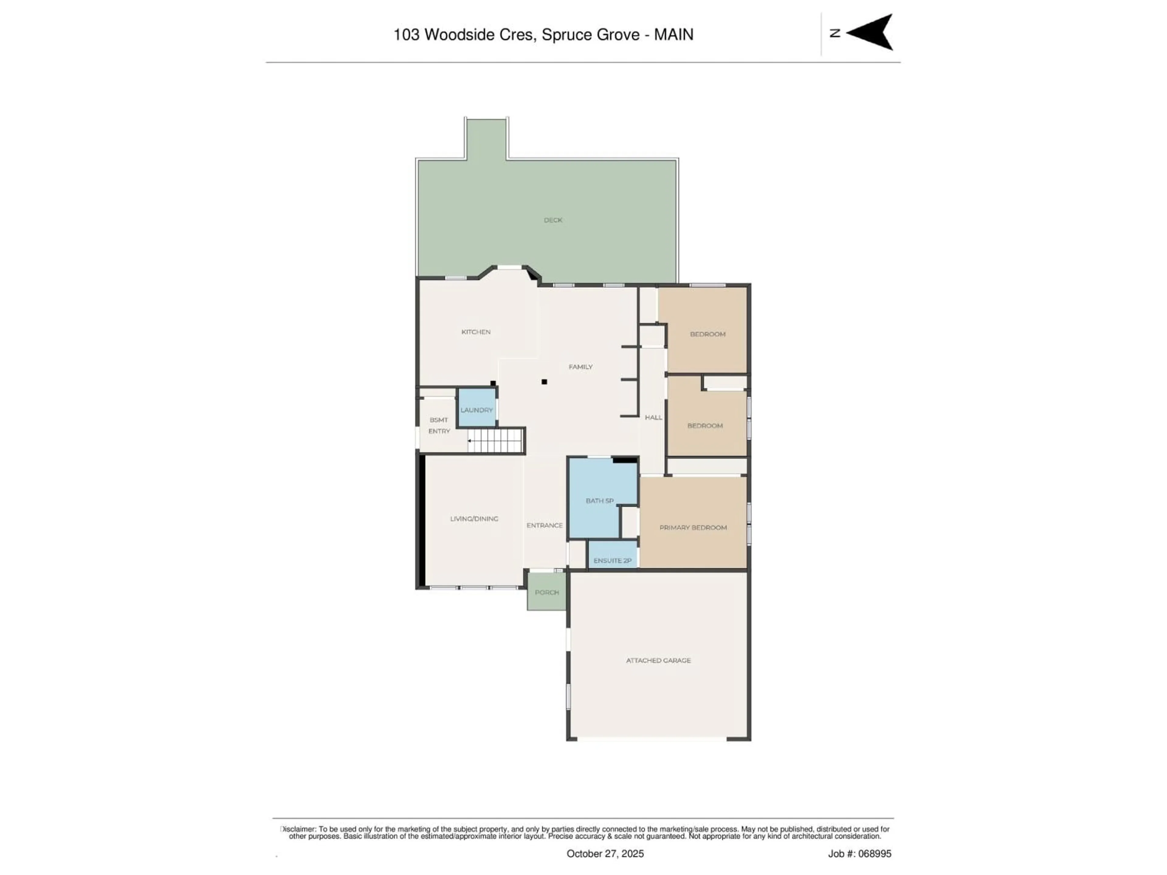 Floor plan for 103 WOODSIDE CR, Spruce Grove Alberta T7X3V2