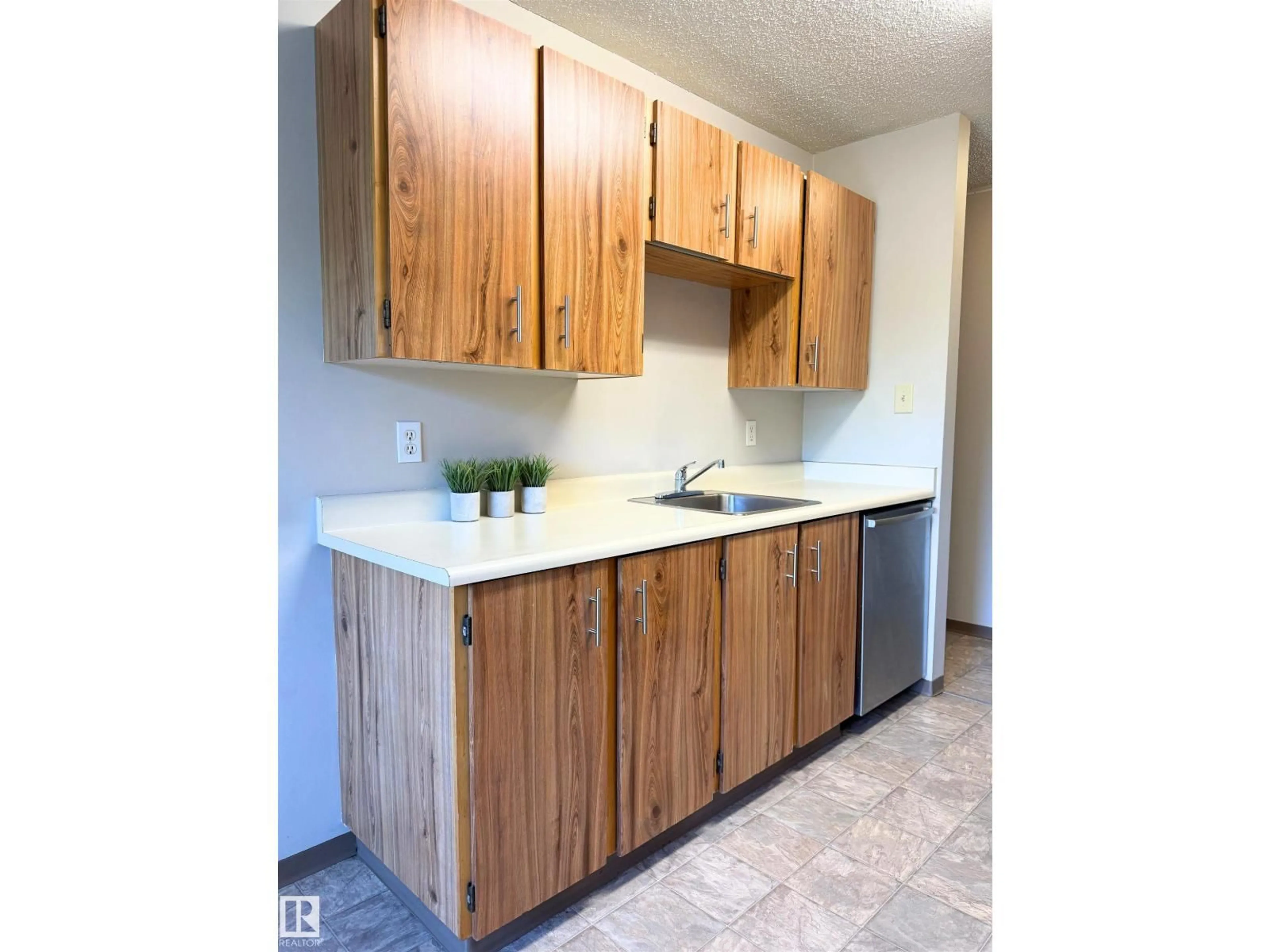 Standard kitchen, wood/laminate floor for #303 - 10842 107 ST, Edmonton Alberta T5H2Z3