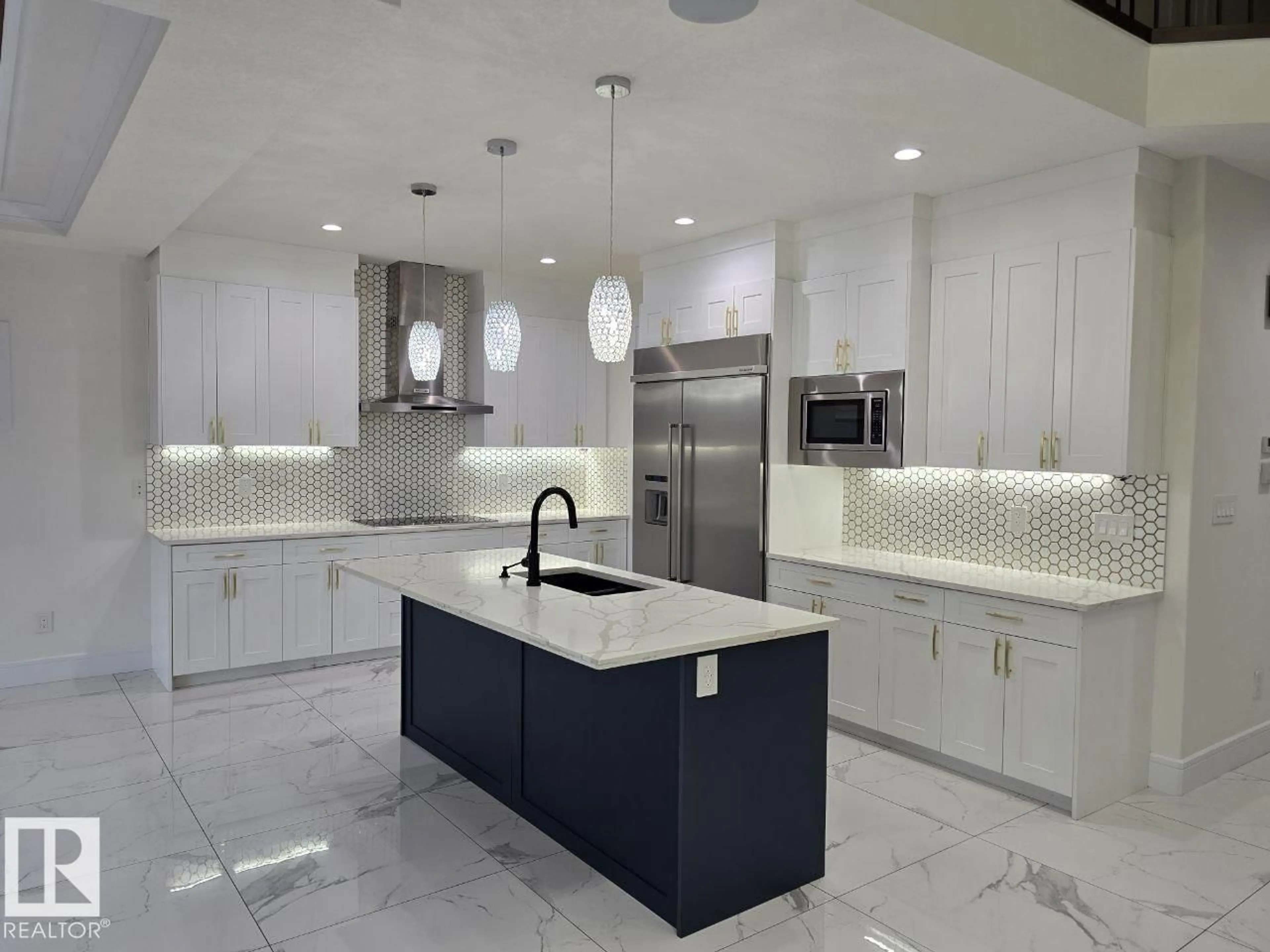 Contemporary kitchen, ceramic/tile floor for 228 36 ST SW, Edmonton Alberta T6X2W5