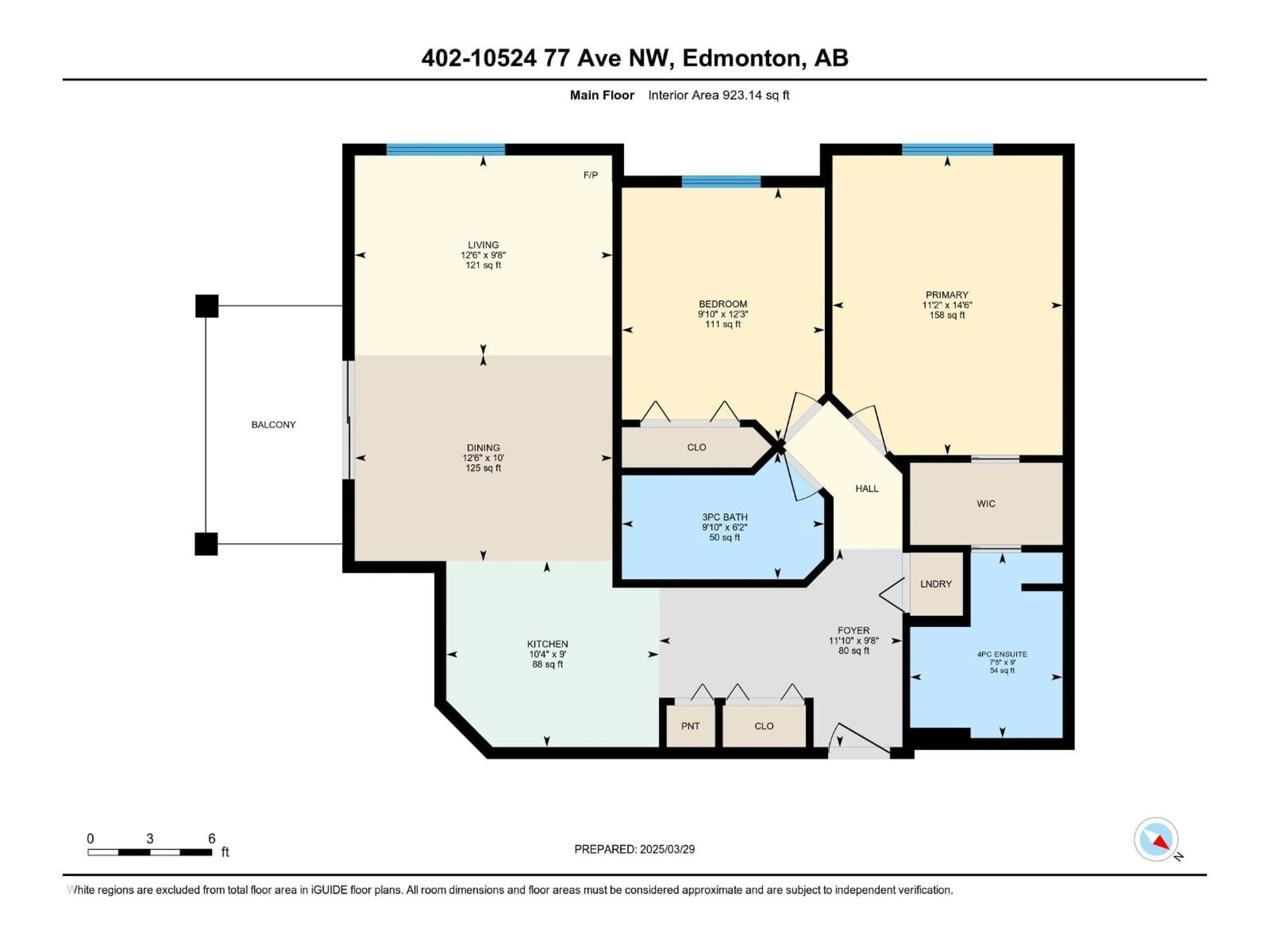 Floor plan for #402 - 10524 77 AV, Edmonton Alberta T6E1N1