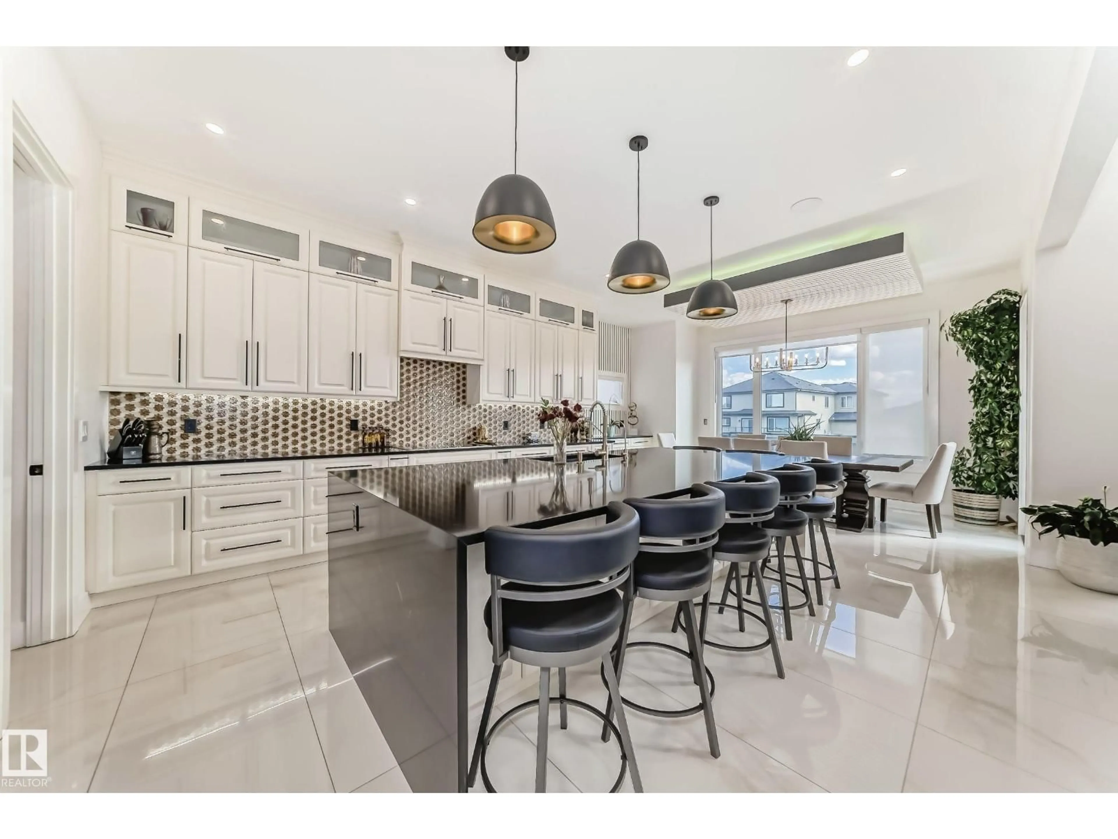 Open concept kitchen, ceramic/tile floor for 202 - 53213 RGE ROAD 261 A, Rural Parkland County Alberta T7Y1A7