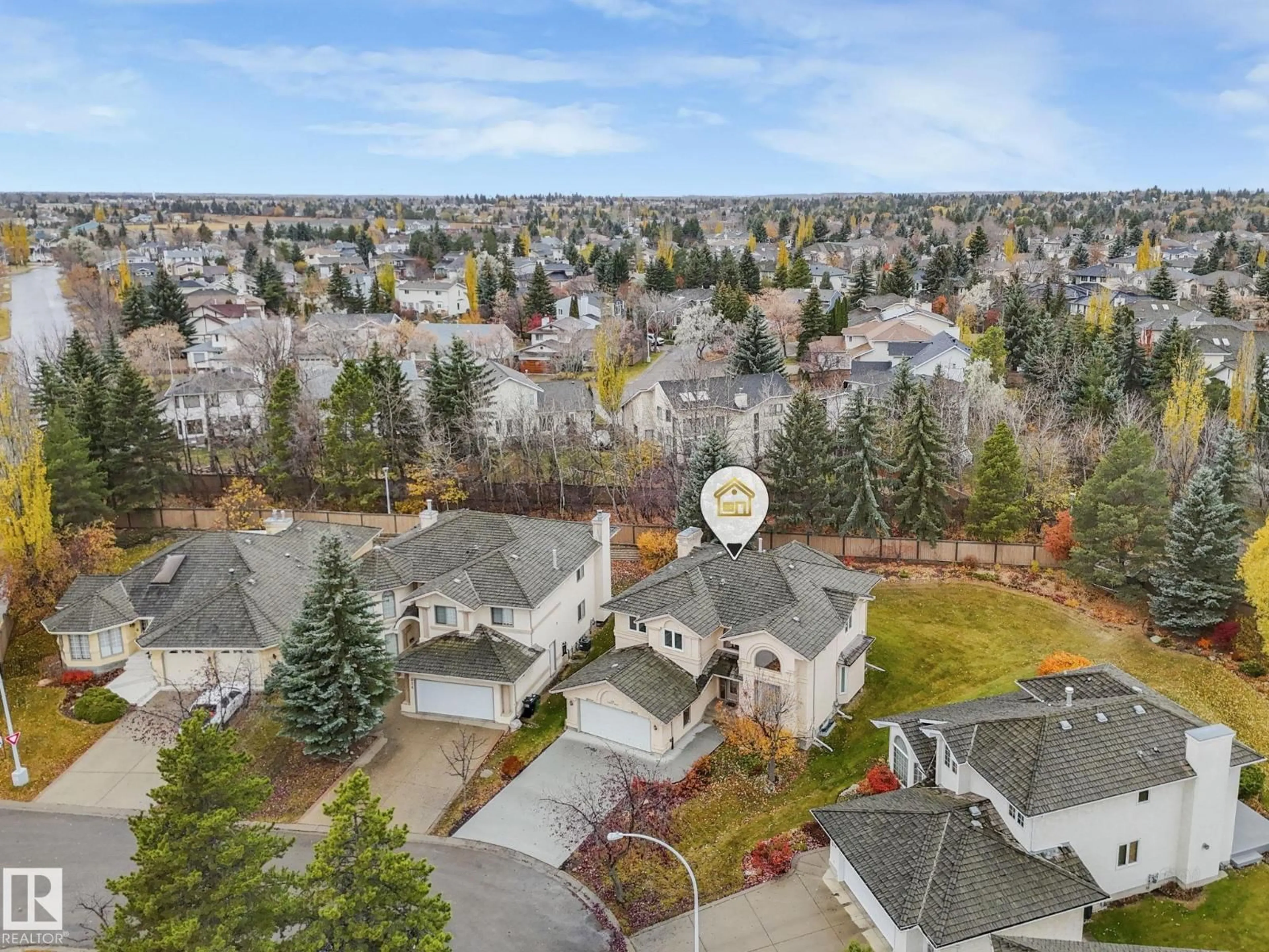 A pic from outside/outdoor area/front of a property/back of a property/a pic from drone, mountain view for 316 BURTON RD, Edmonton Alberta T6R2G7