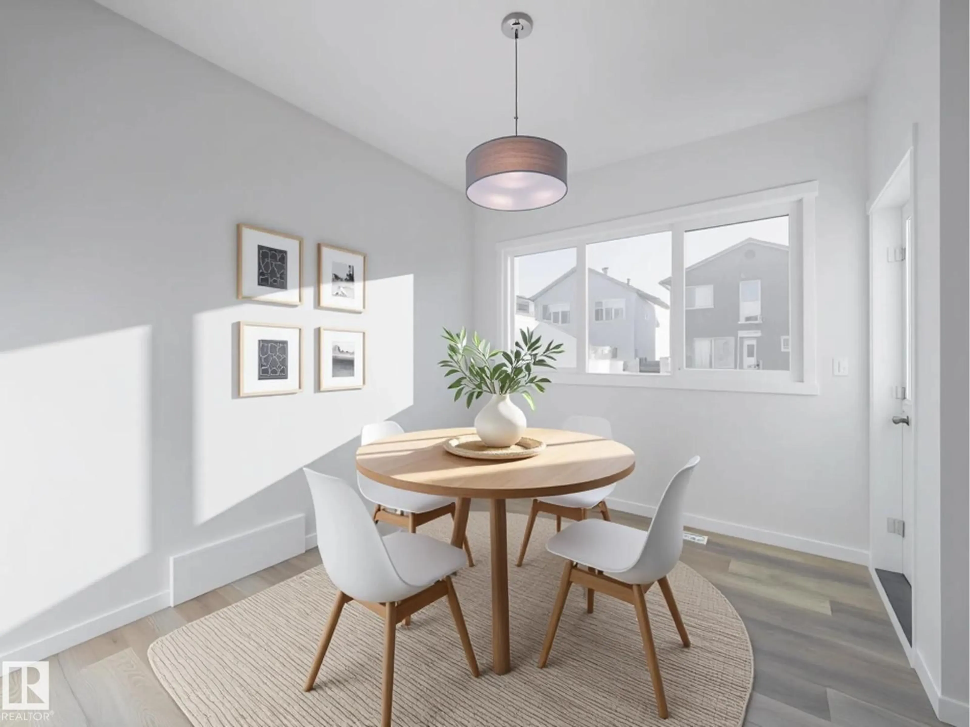 Dining room, wood/laminate floor for SW - 4641 KINSELLA LD, Edmonton Alberta T6W5T8