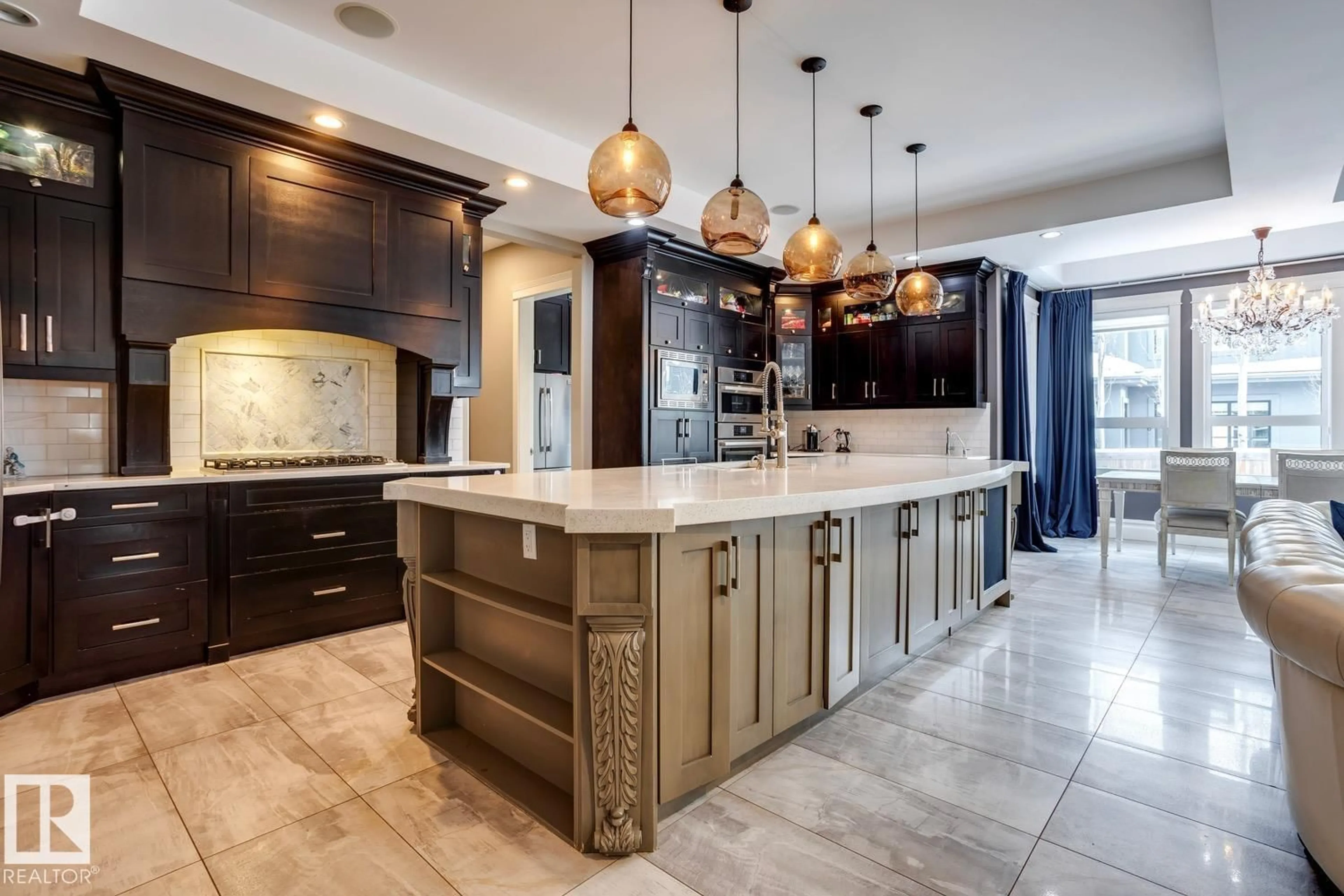 Contemporary kitchen, ceramic/tile floor for SW - 4311 WESTCLIFF LANDING LD, Edmonton Alberta T6W0Y1