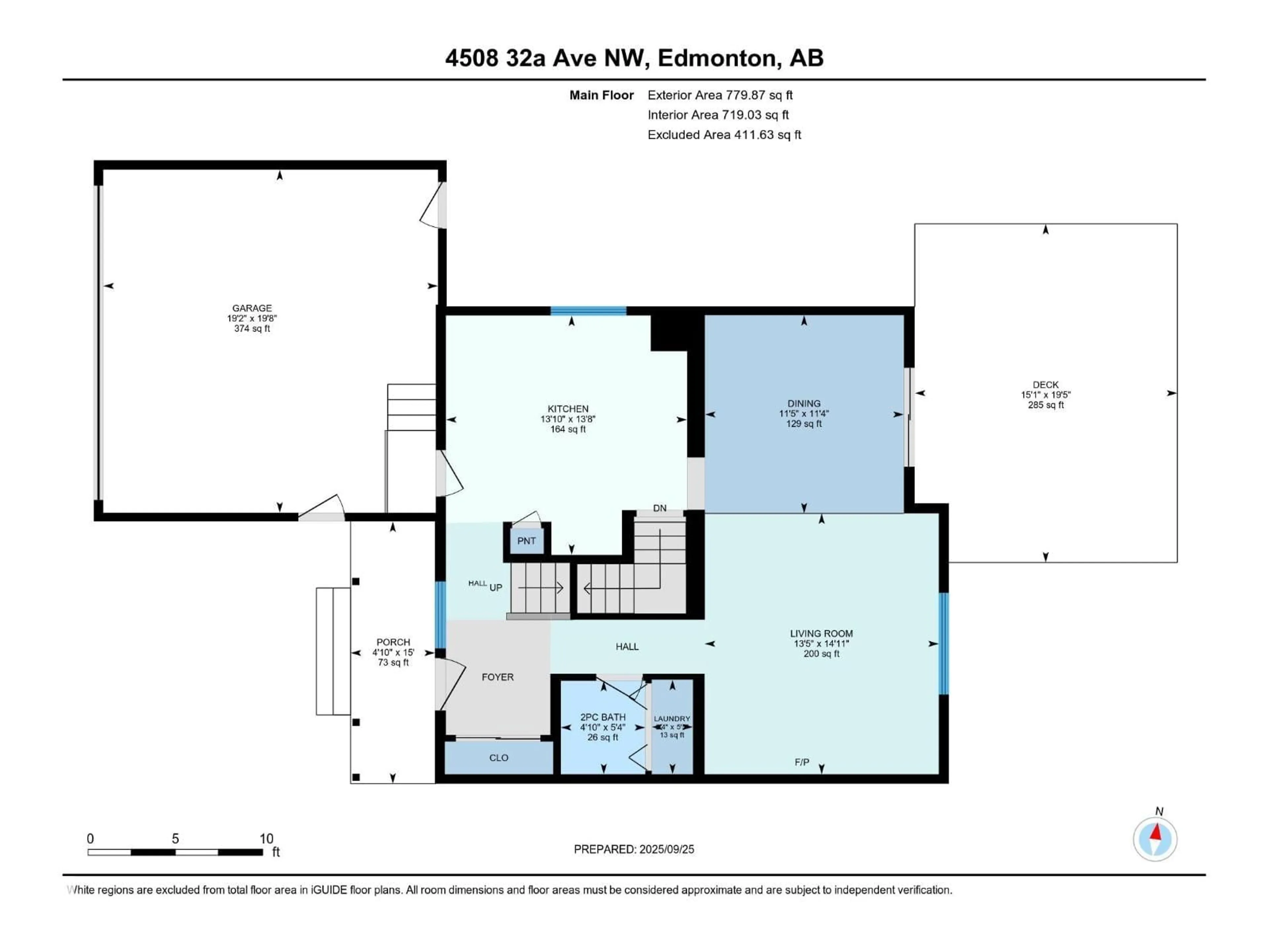 Floor plan for NW - 4508 32A AV, Edmonton Alberta T6L4W8