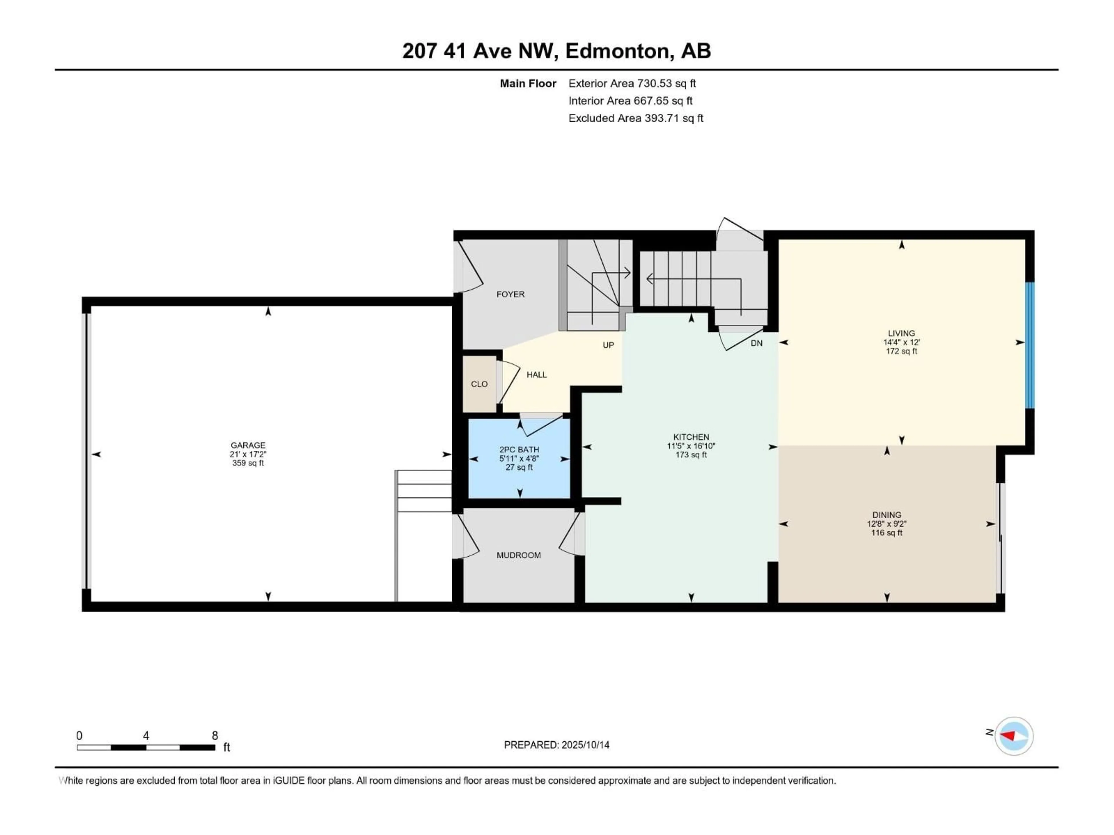 Floor plan for 207 41 AV, Edmonton Alberta T6T2E7