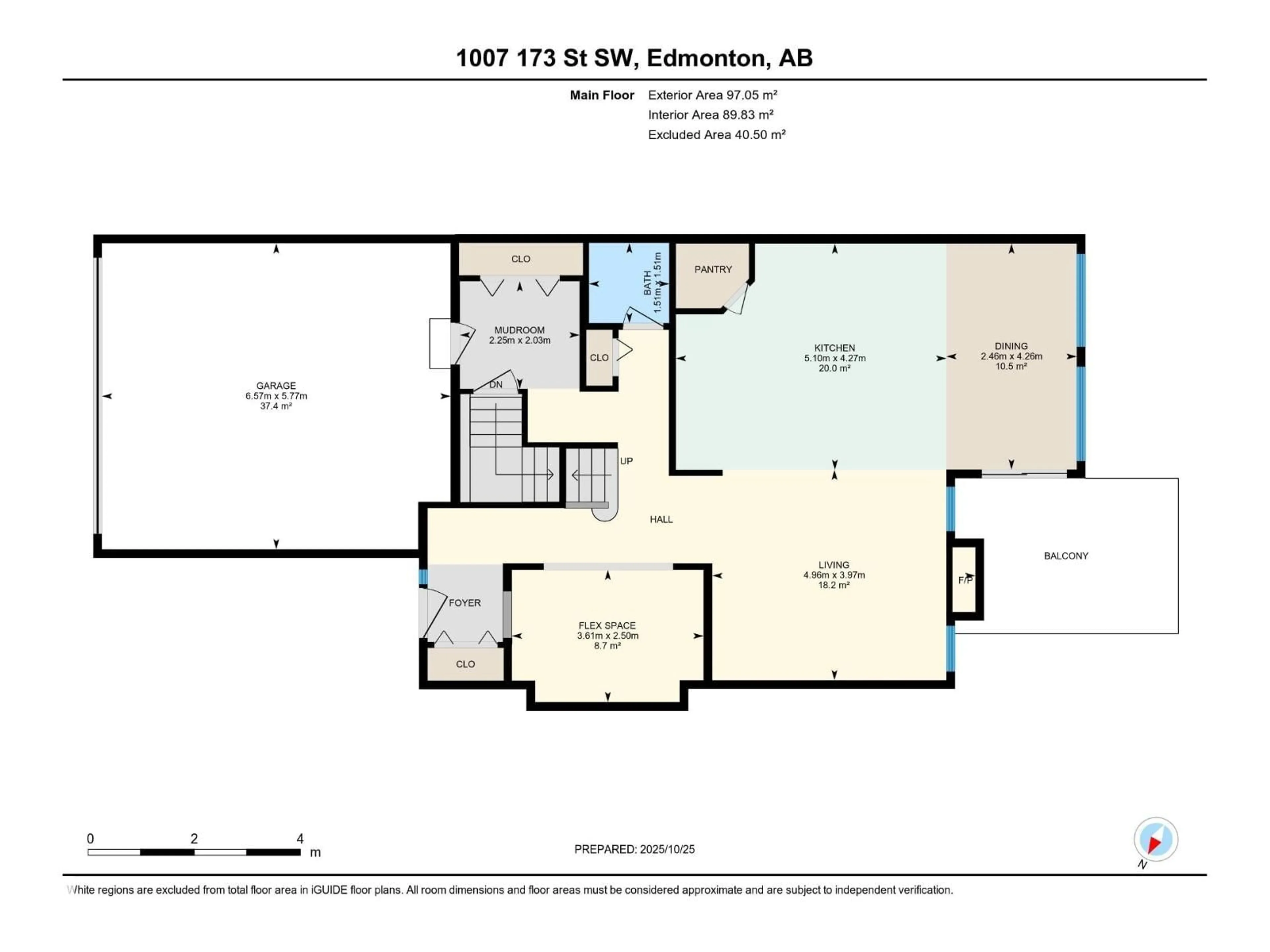 Floor plan for 1007 173 ST, Edmonton Alberta T6W1Z5