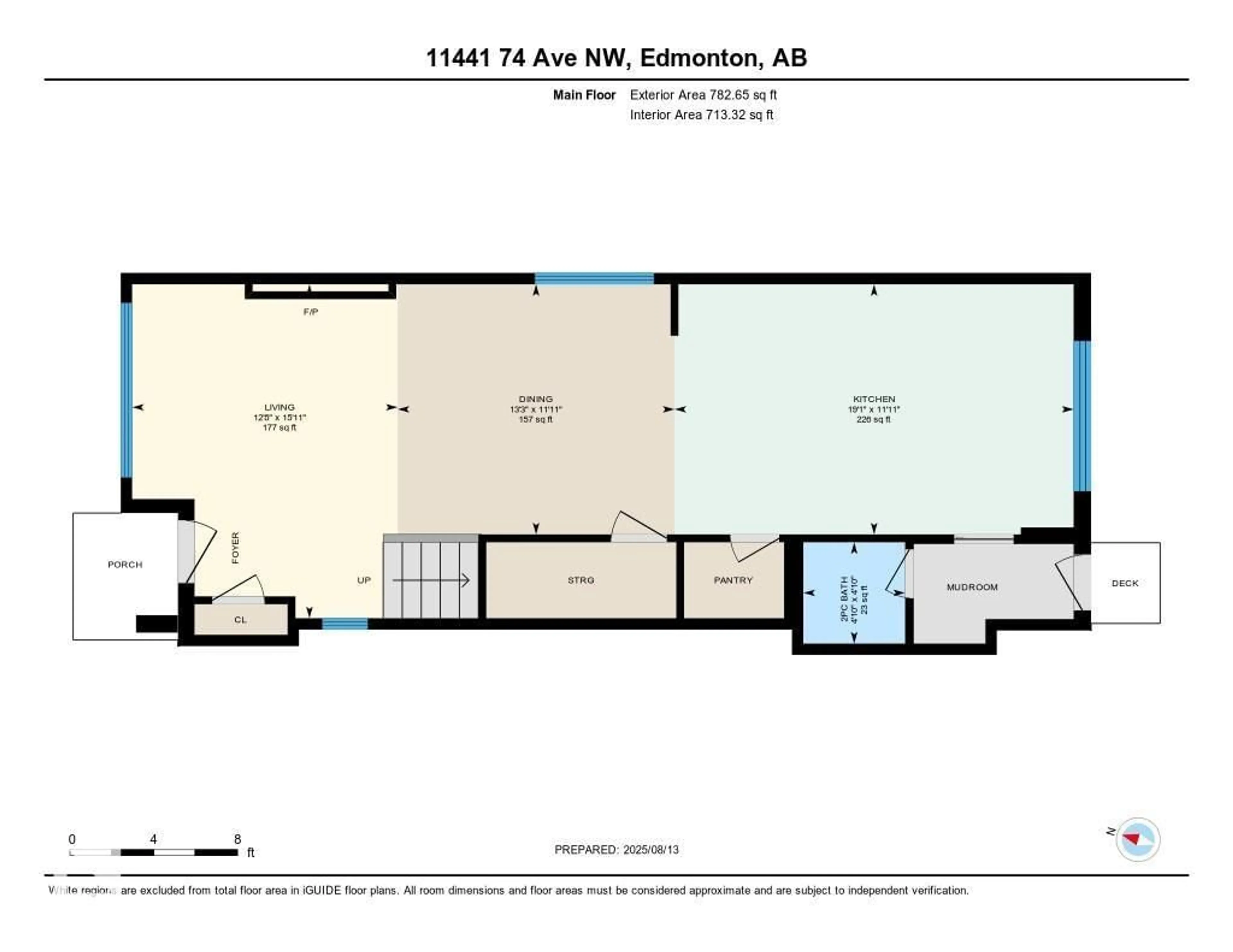 Floor plan for 11441 74 AV, Edmonton Alberta T6G0E7