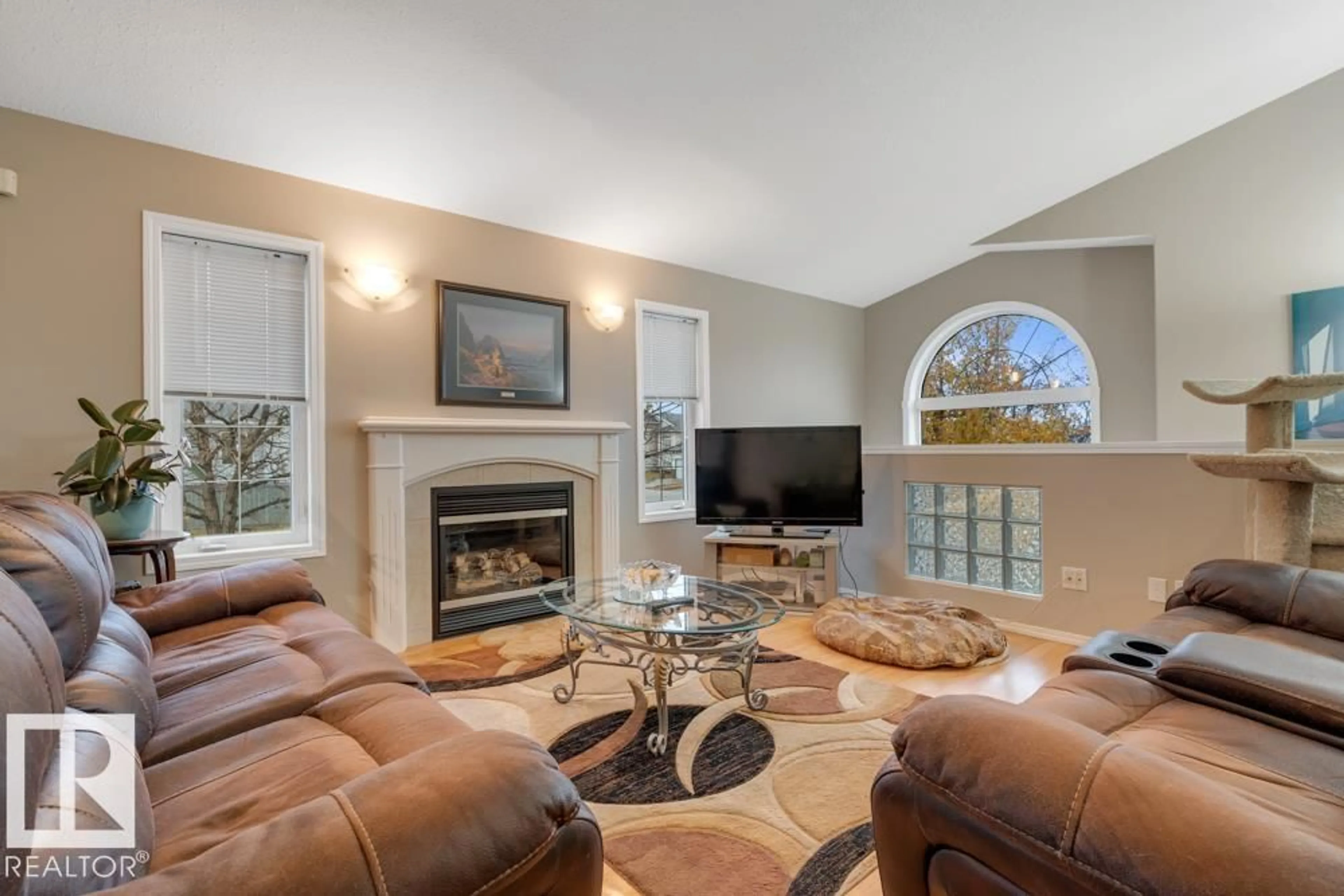 Living room with furniture, ceramic/tile floor for NW - 16203 83 ST, Edmonton Alberta T5Z3L5