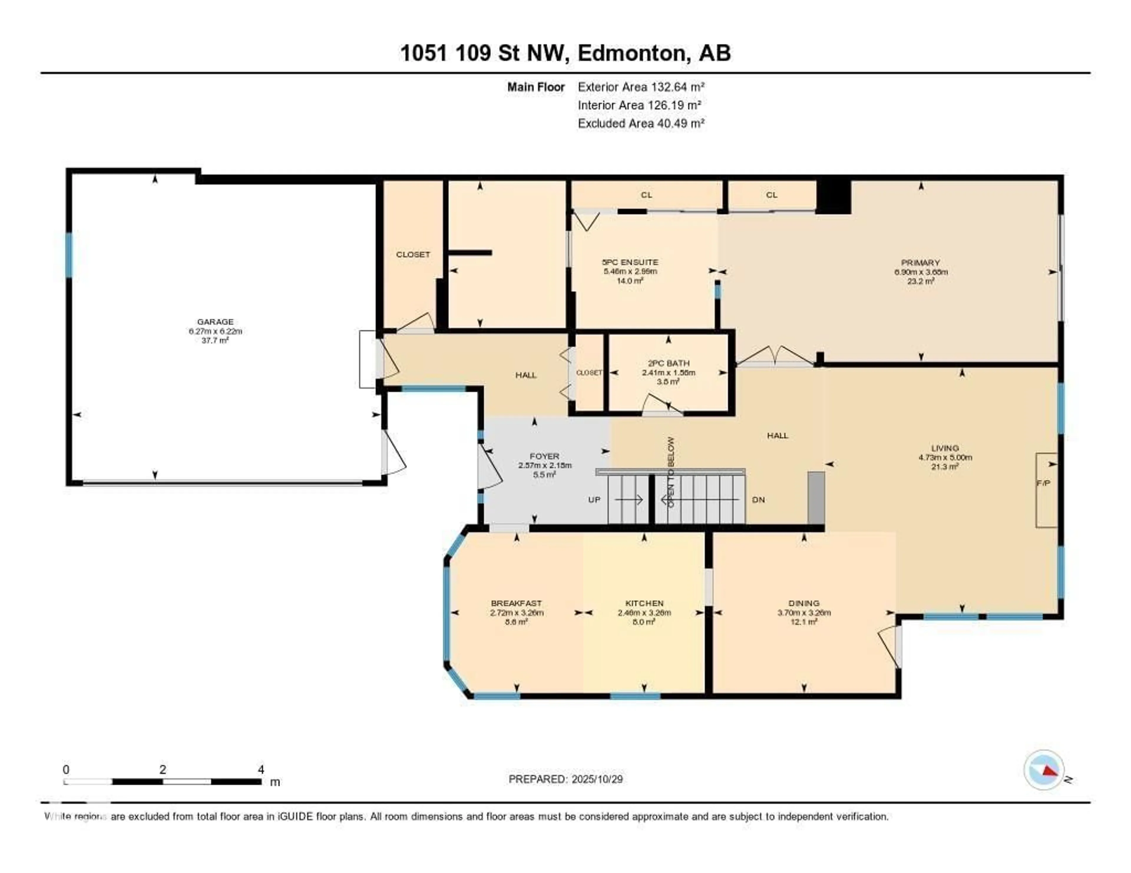 Floor plan for NW - 1051 109 ST, Edmonton Alberta T6J5J2