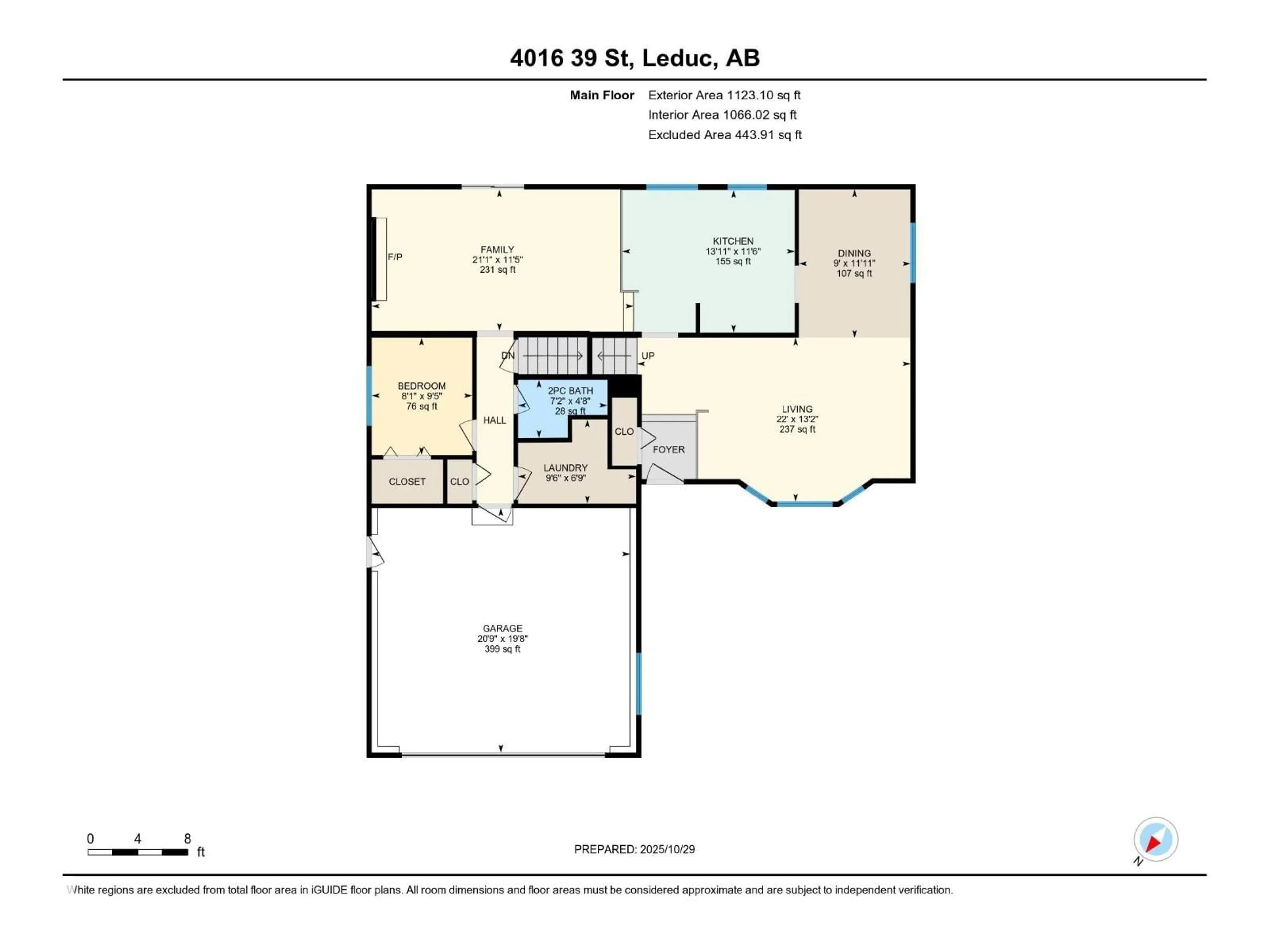 Floor plan for 4016 39 ST, Leduc Alberta T9E4V8
