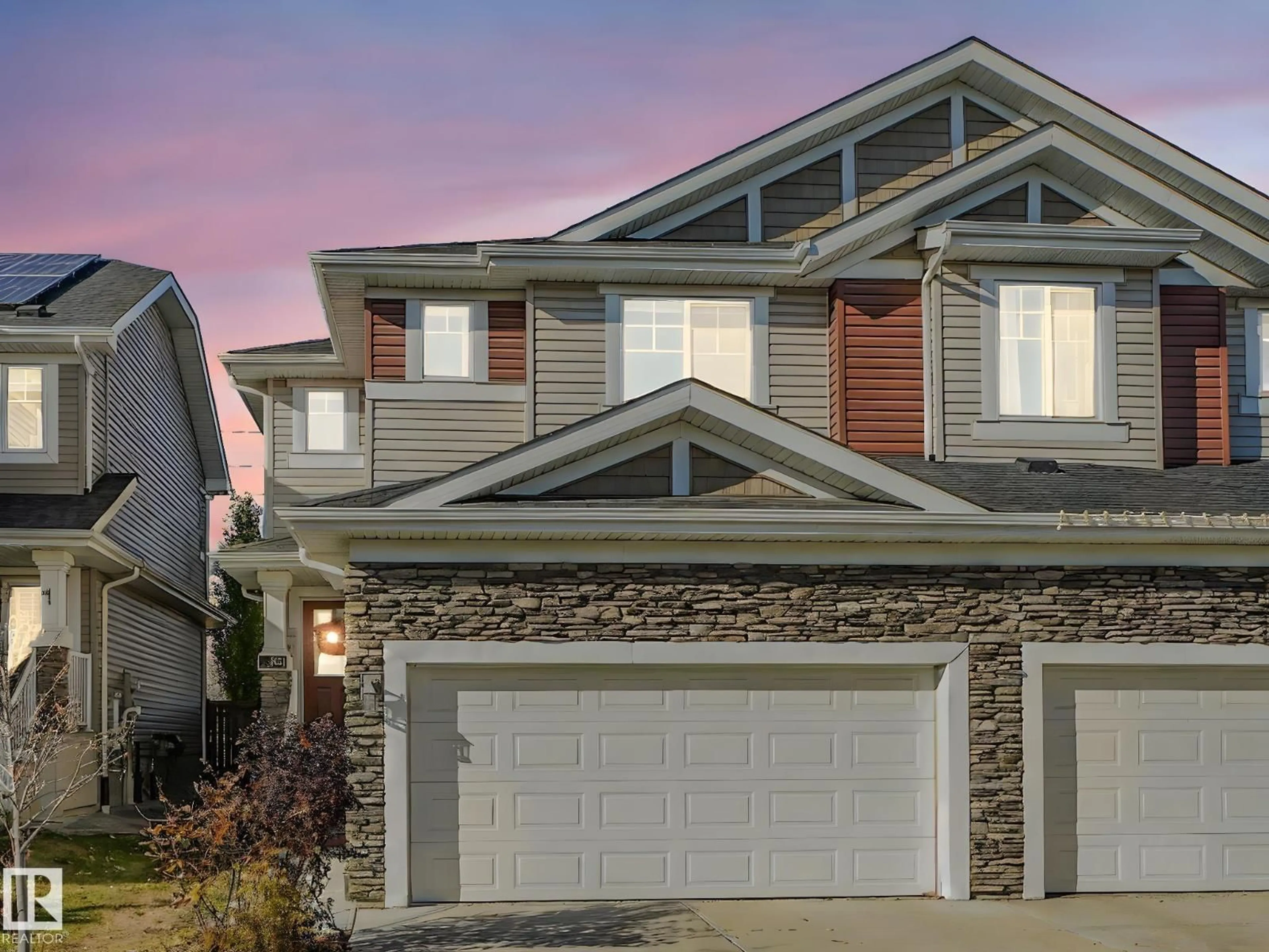 Home with vinyl exterior material, street for 3881 ROBINS CR, Edmonton Alberta T5S0M8