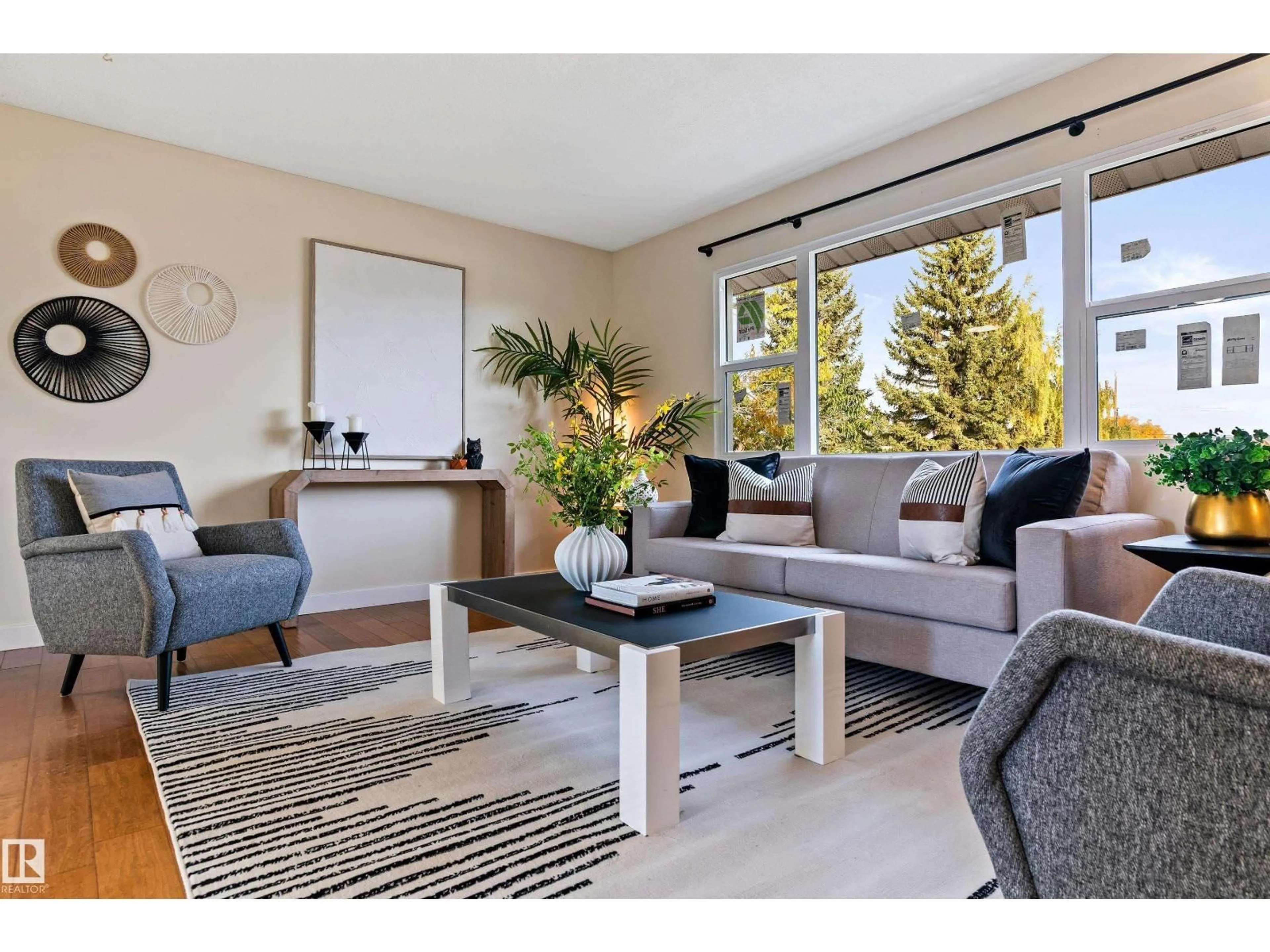 Living room with furniture, unknown for 7203 93 AV, Edmonton Alberta T6B1B2