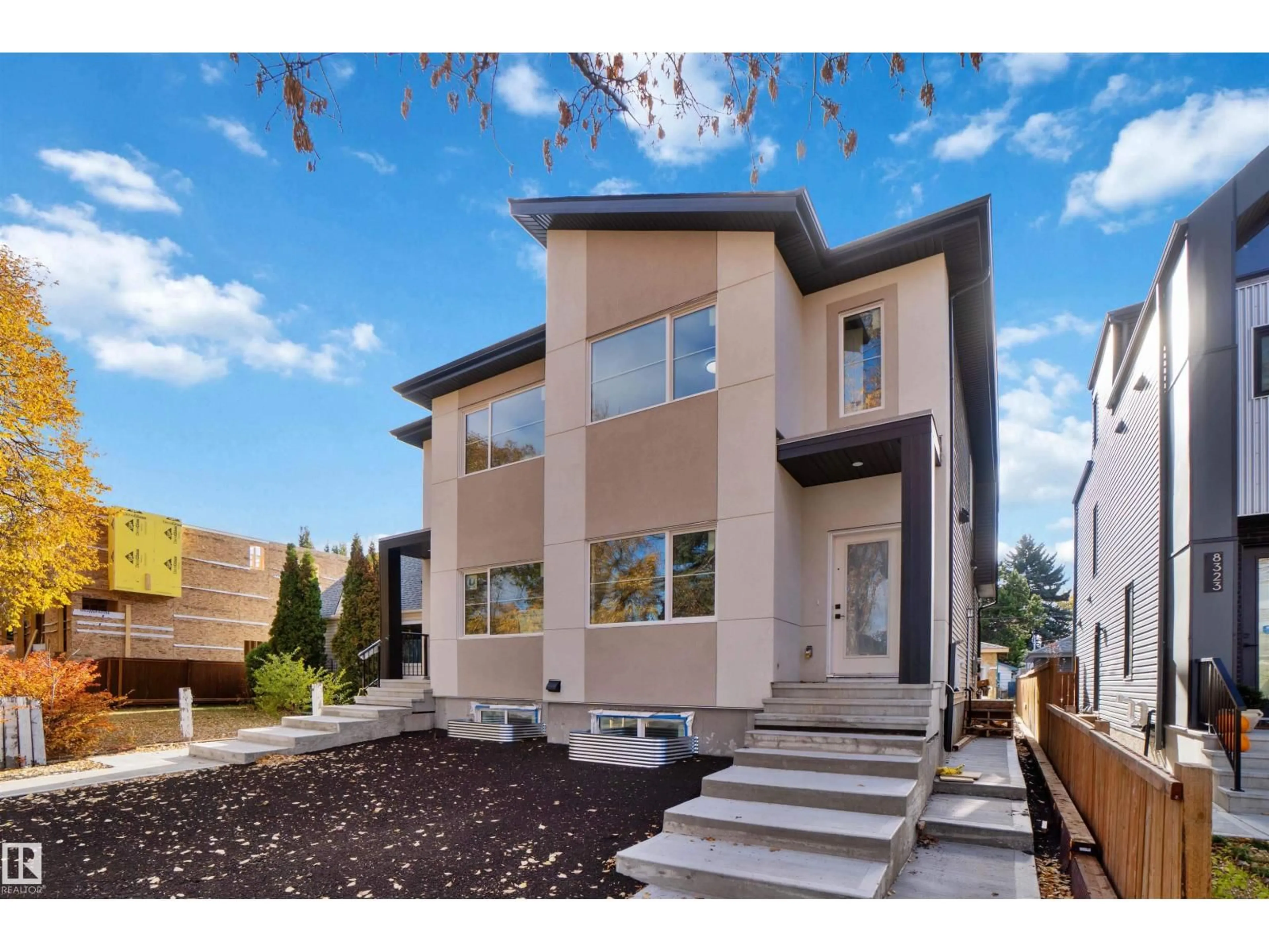 Home with vinyl exterior material, street for 8319 81 AVE, Edmonton Alberta T6C0W1