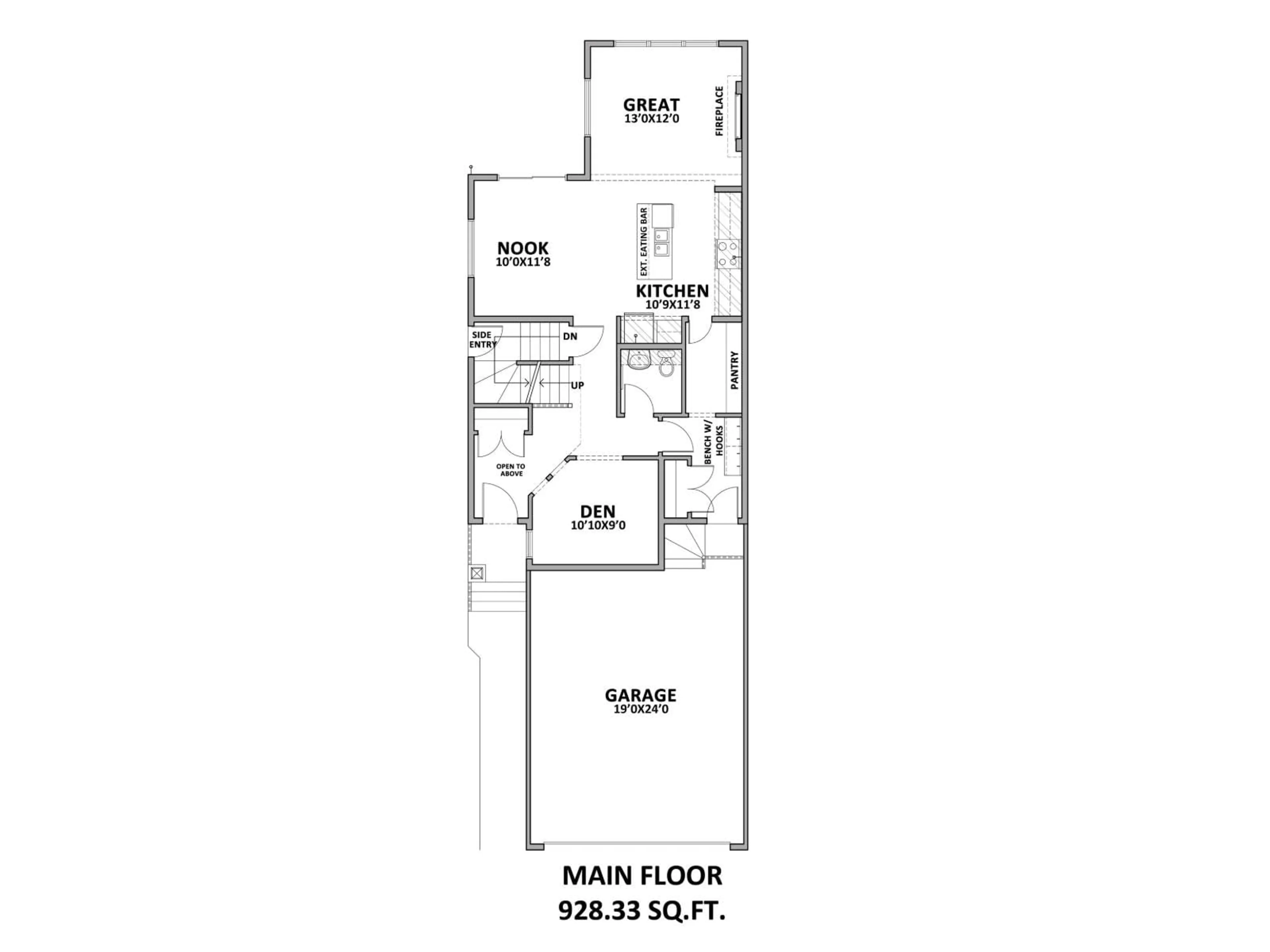 Floor plan for 2831 191 ST, Edmonton Alberta T6M3C3