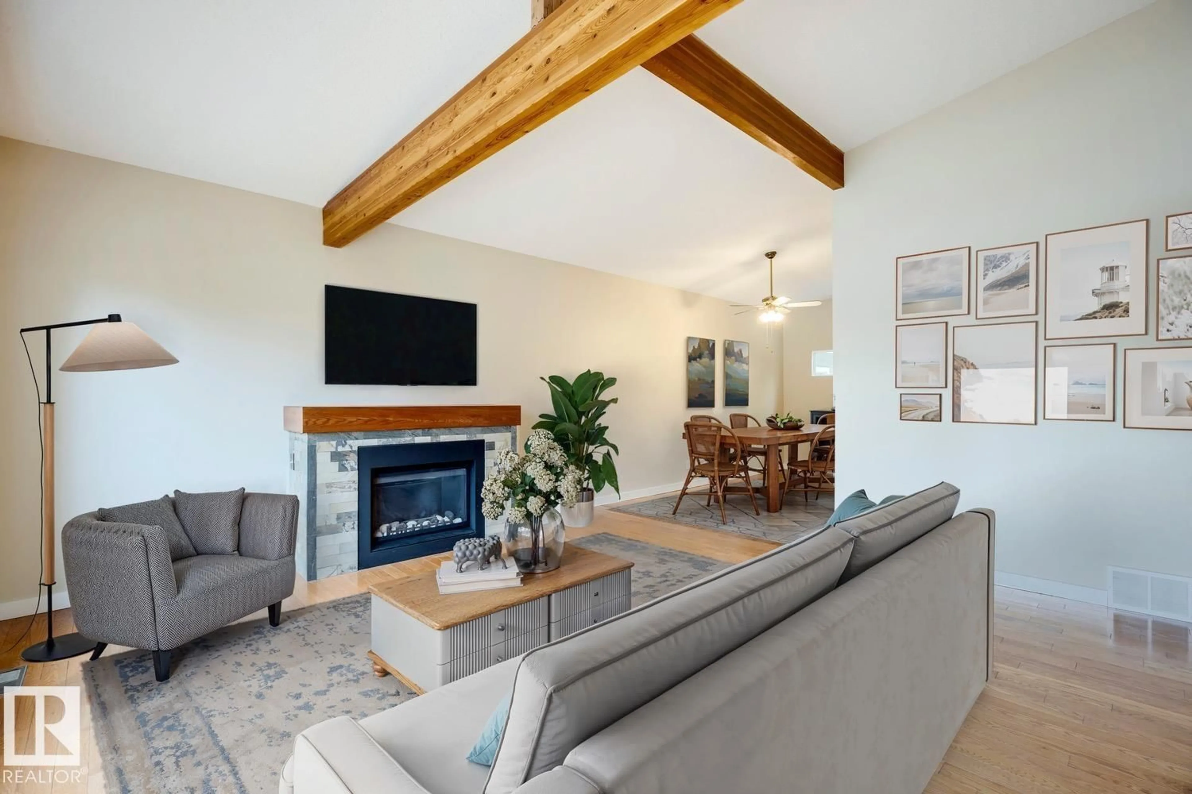 Living room with furniture, unknown for 15426 74 AV, Edmonton Alberta T5R2Y4