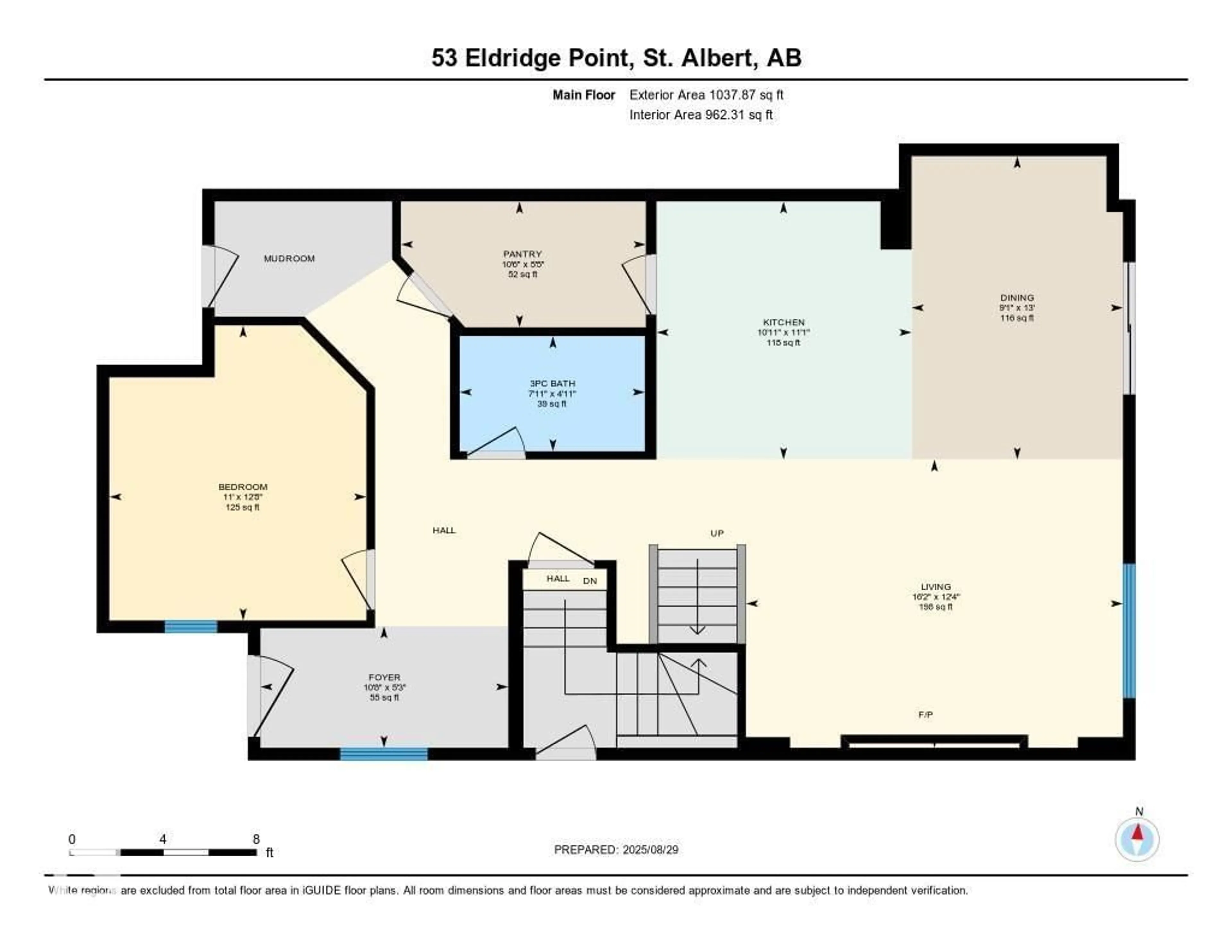 Floor plan for 53 ELDRIDGE POINT, St. Albert Alberta T8N8C4