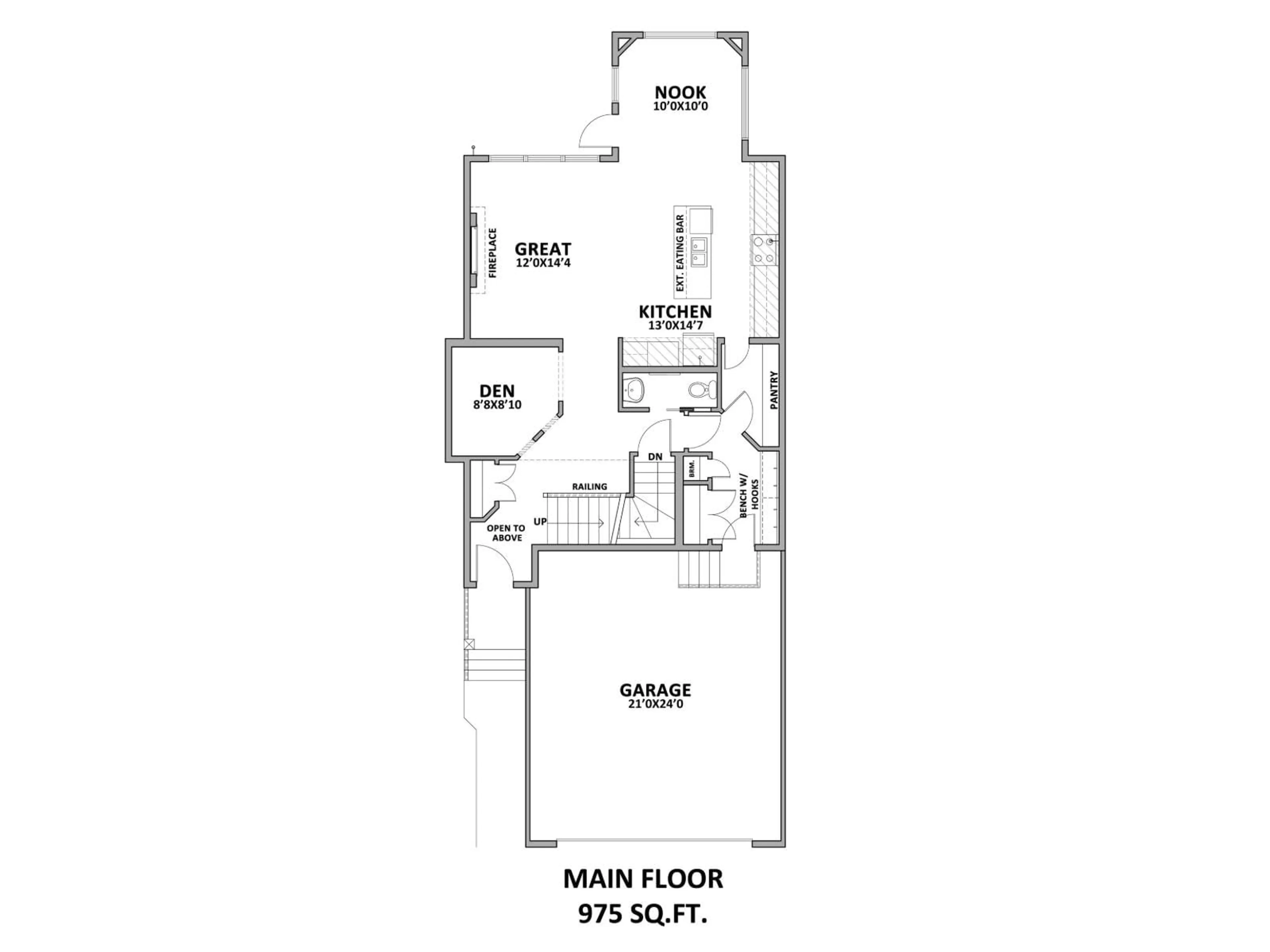 Floor plan for NW - 19011 20 AV, Edmonton Alberta T6M3E8