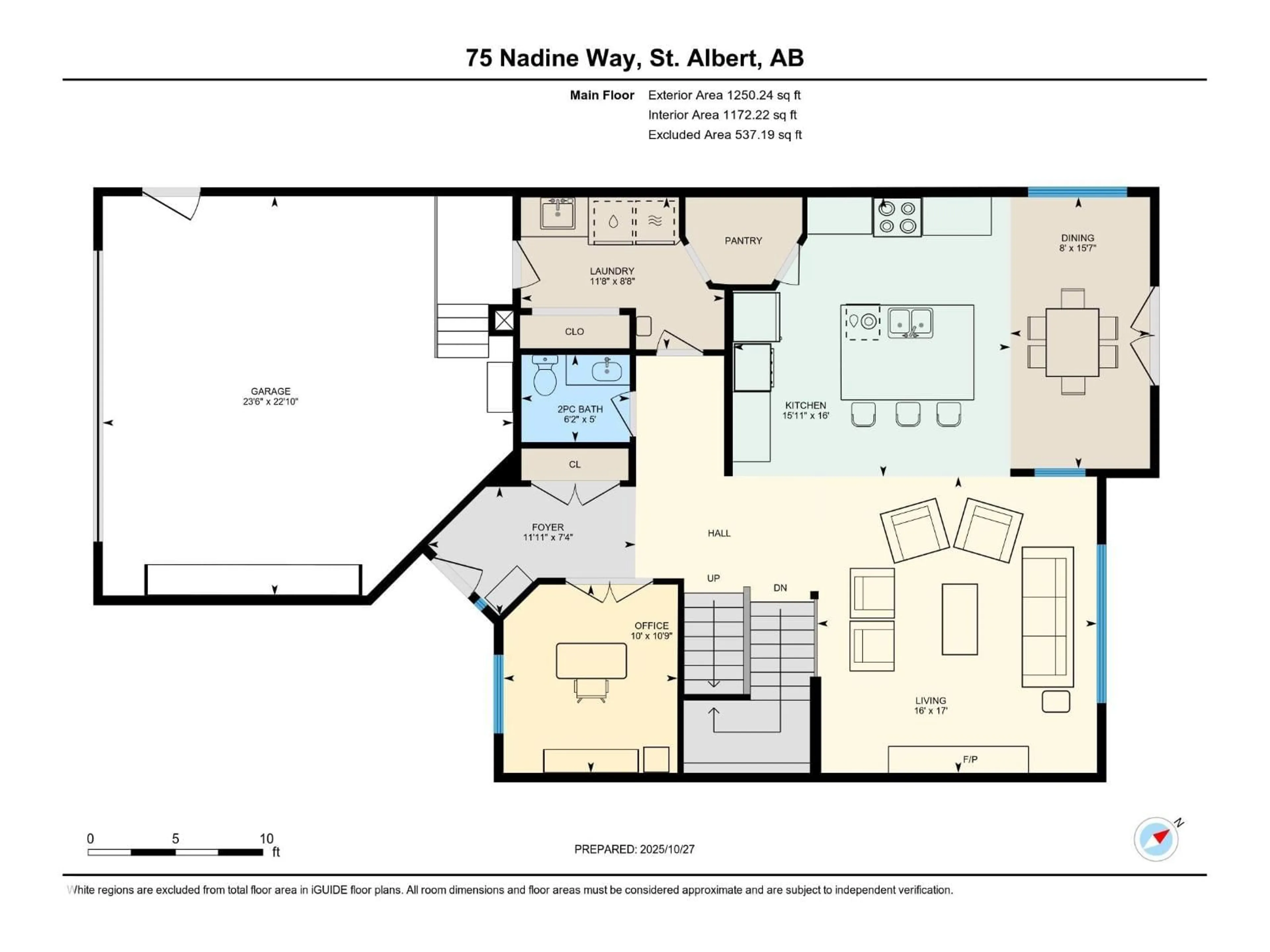 Floor plan for 75 NADINE WY, St. Albert Alberta T8N1C6