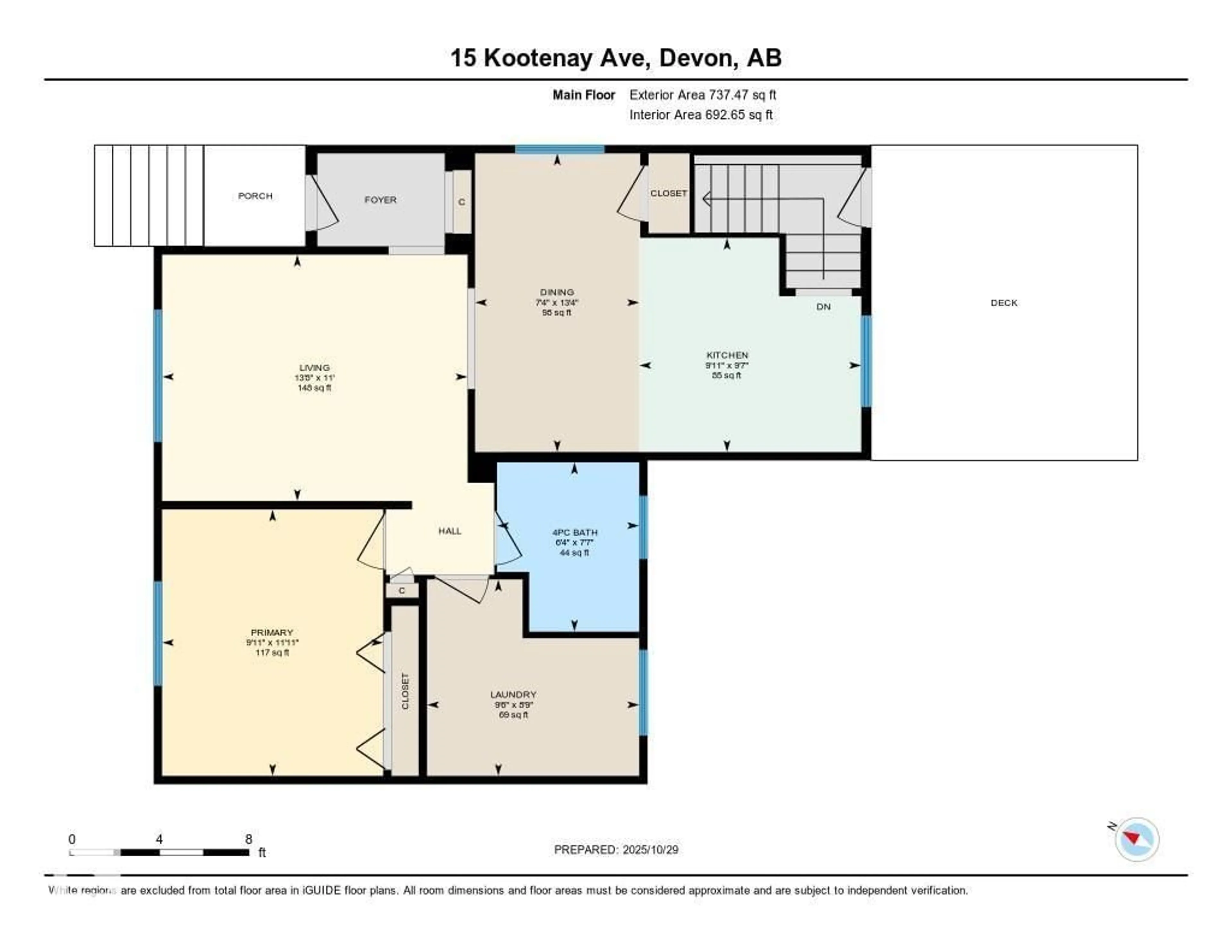 Floor plan for 15 KOOTENAY AV, Devon Alberta T9G1J2