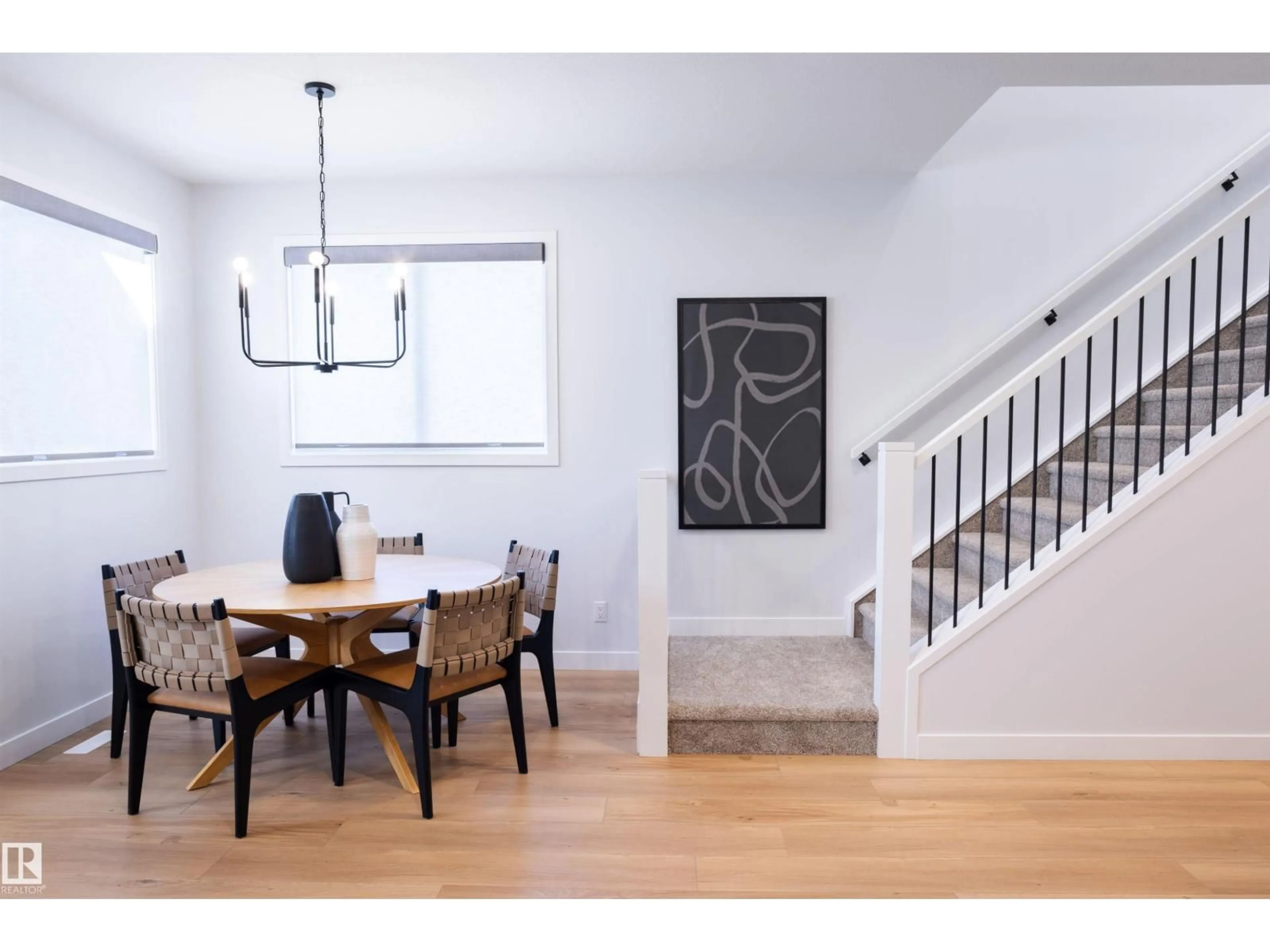 Dining room, wood/laminate floor for 837 ROWAN CL, Edmonton Alberta T6X3J4