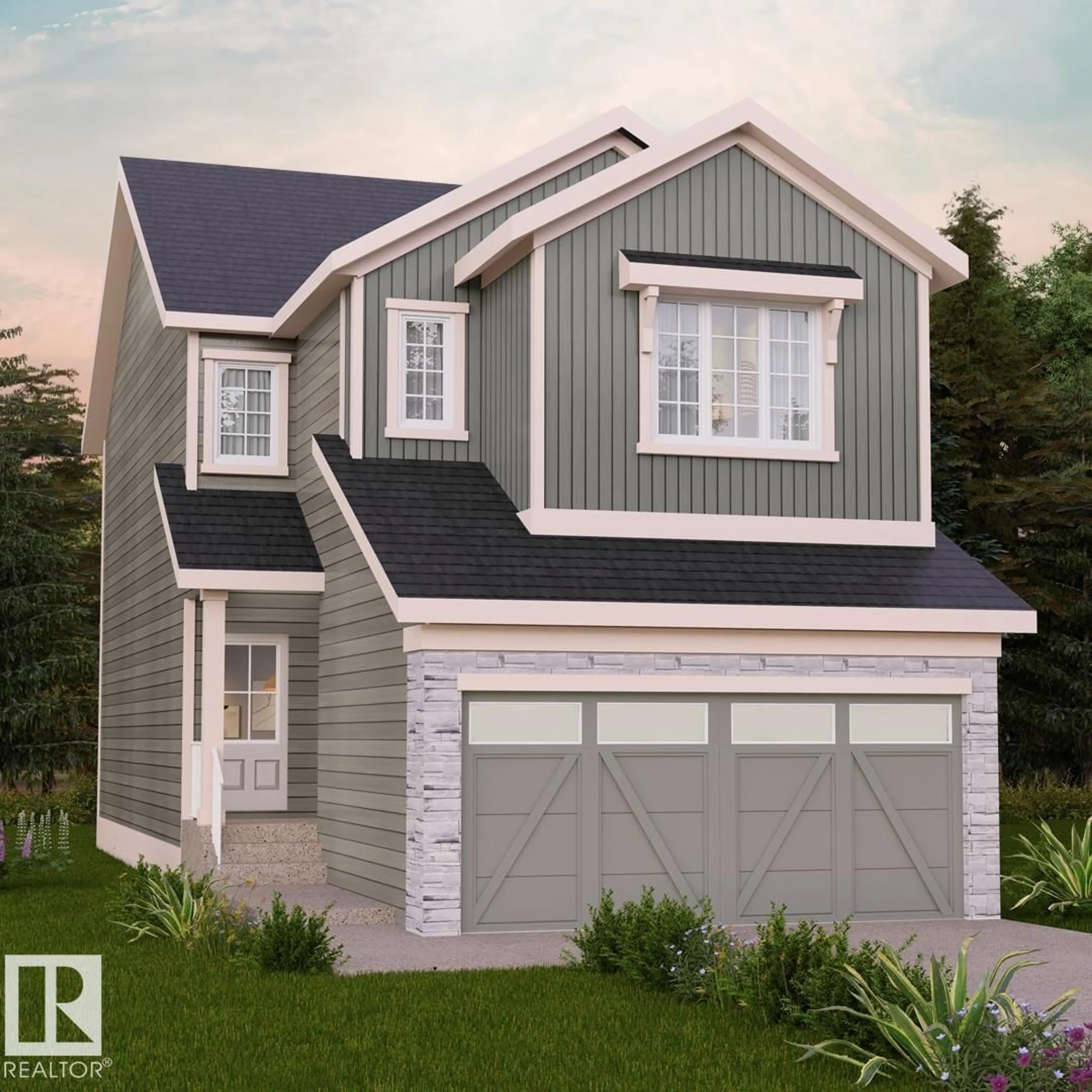 Home with vinyl exterior material, street for NE - 319 157 AV, Edmonton Alberta T5K6K8