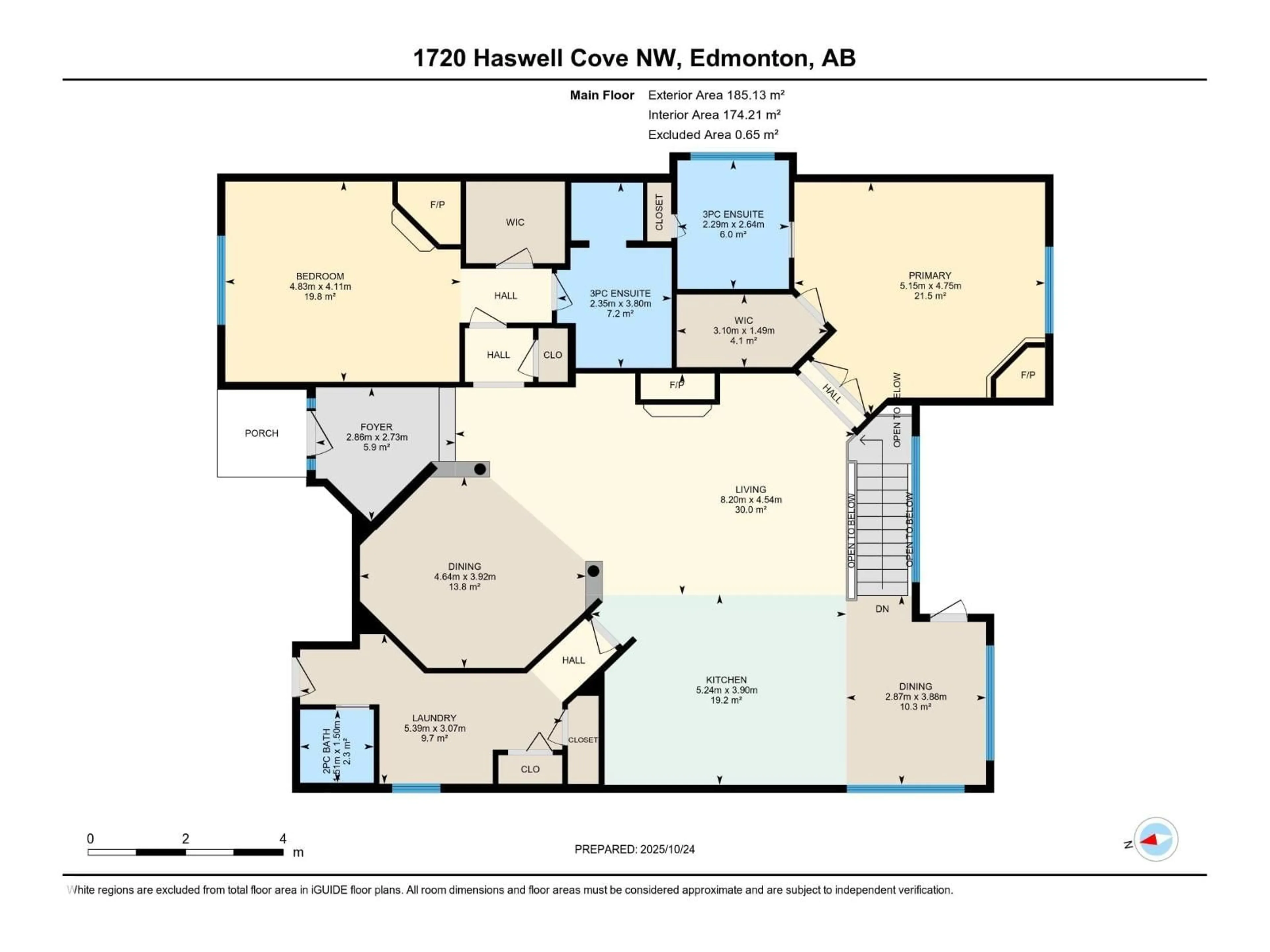 Floor plan for 1720 HASWELL COVE CV, Edmonton Alberta T6R3B1