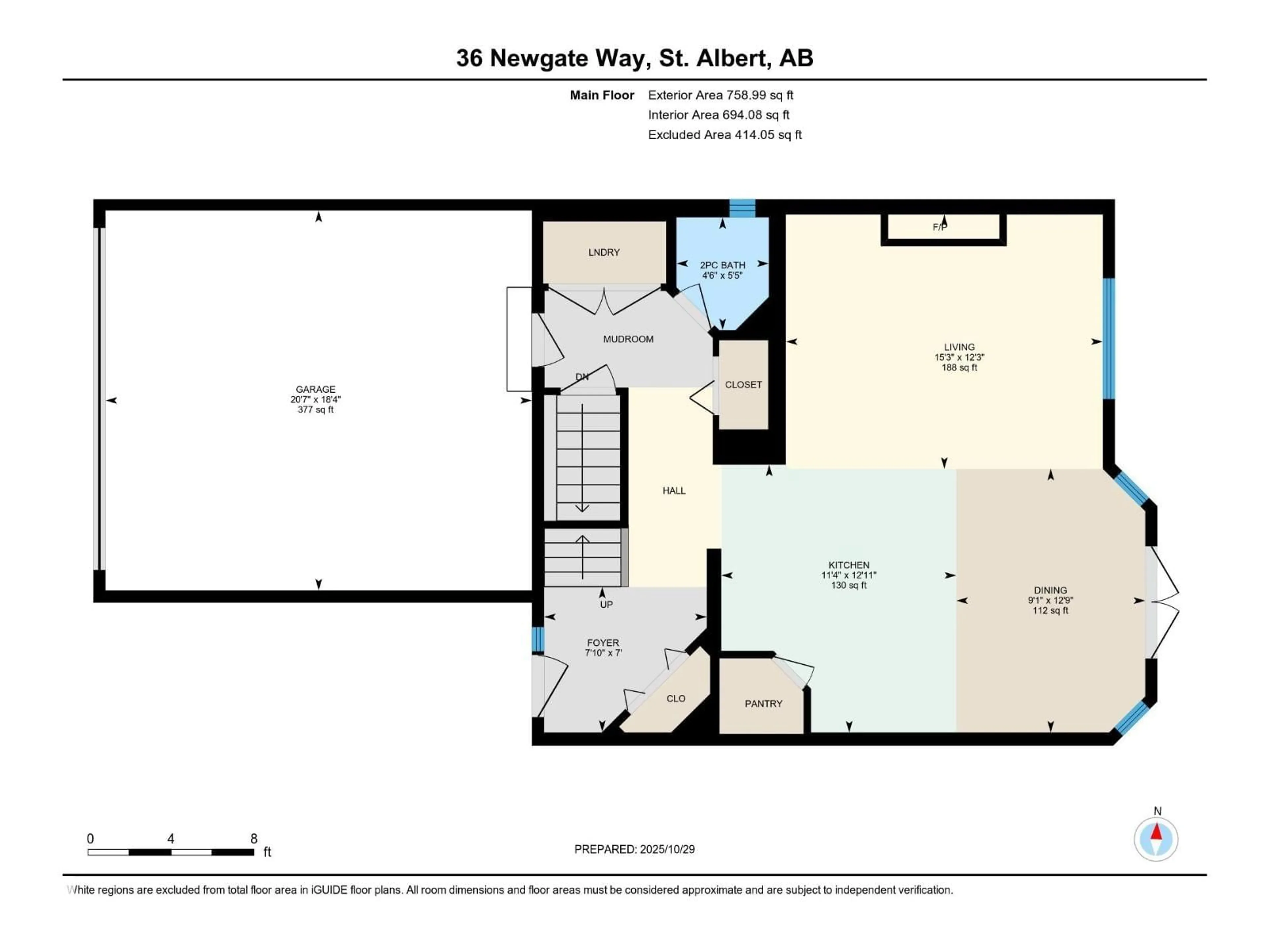 Floor plan for 39 NEWGATE WY, St. Albert Alberta T8N4C5