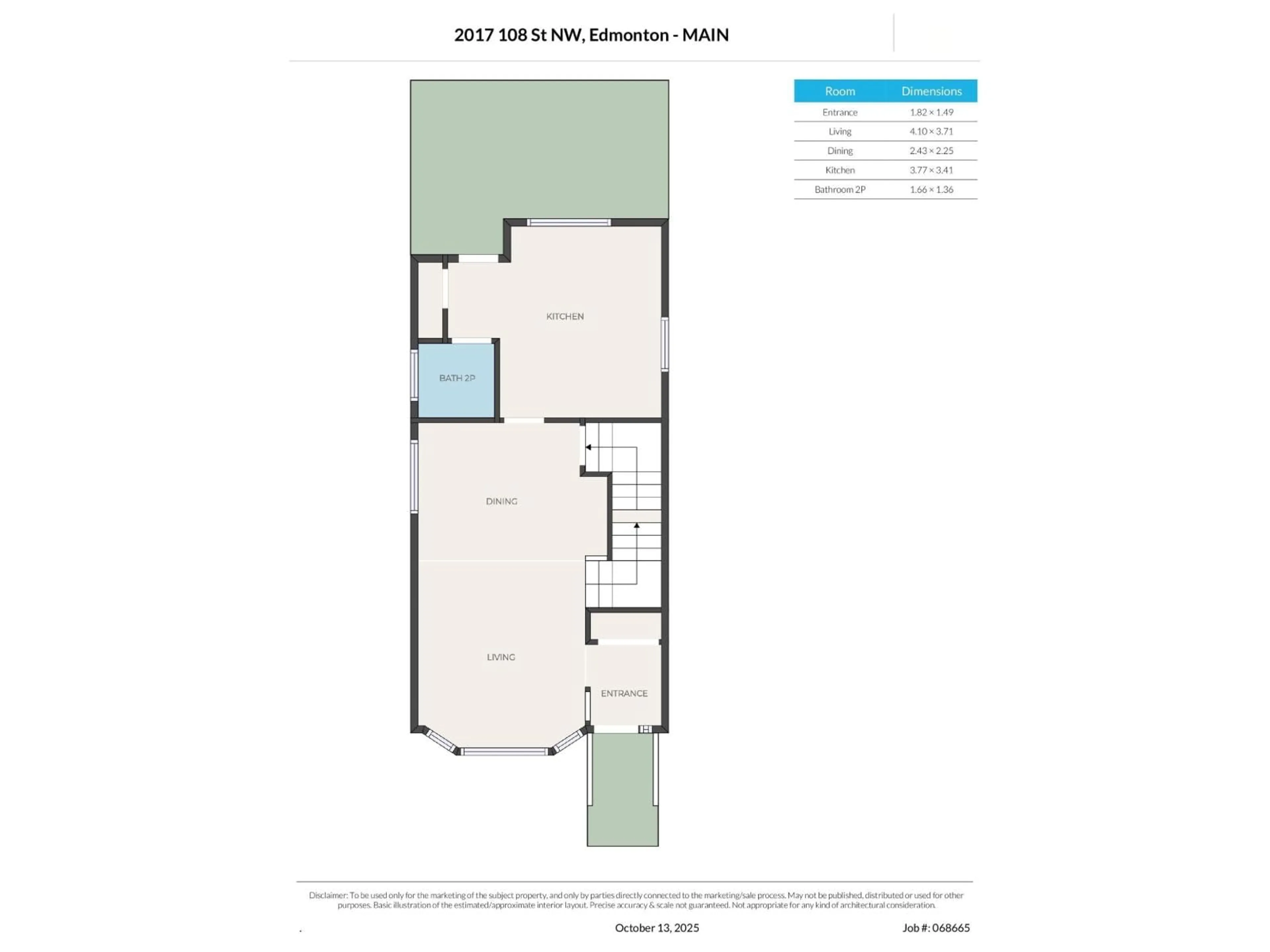 Floor plan for NW - 2017 108 ST, Edmonton Alberta T6J5V4