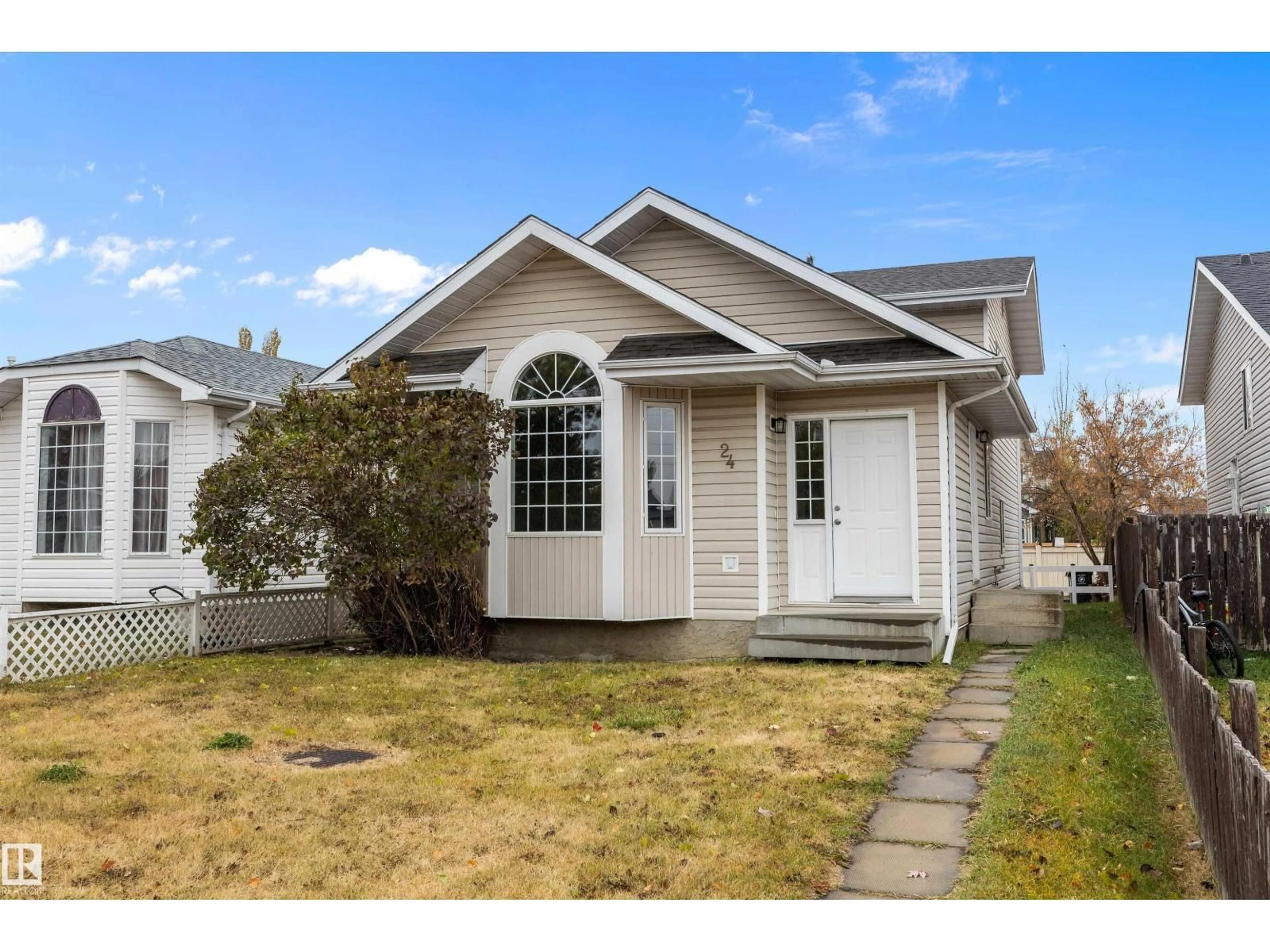 Home with vinyl exterior material, street for 24 GOLD EYE DR, Devon Alberta T9G1V9