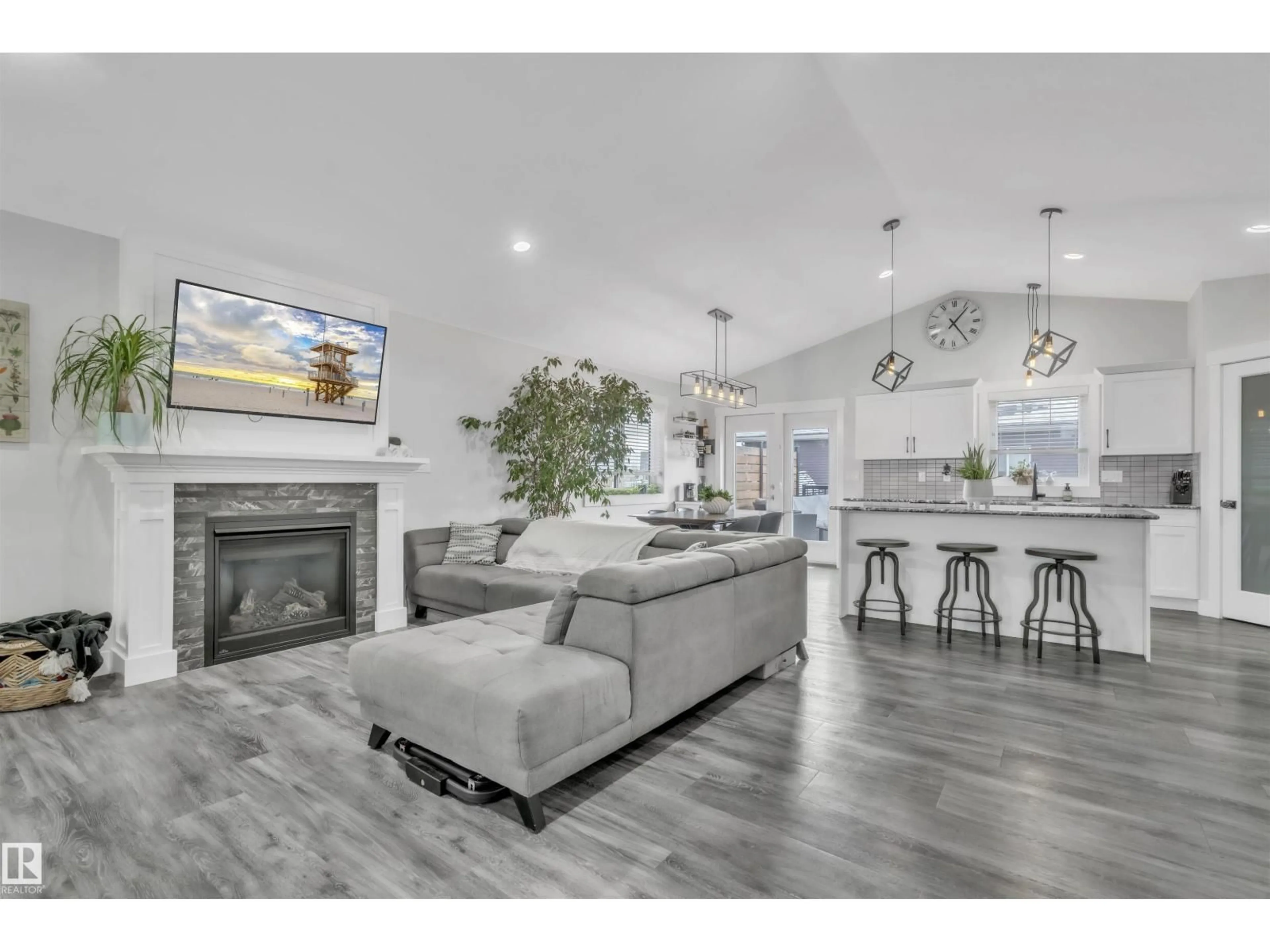 Open concept kitchen, wood/laminate floor for 1719 CRESTVIEW WY, Cold Lake Alberta T9M0L8