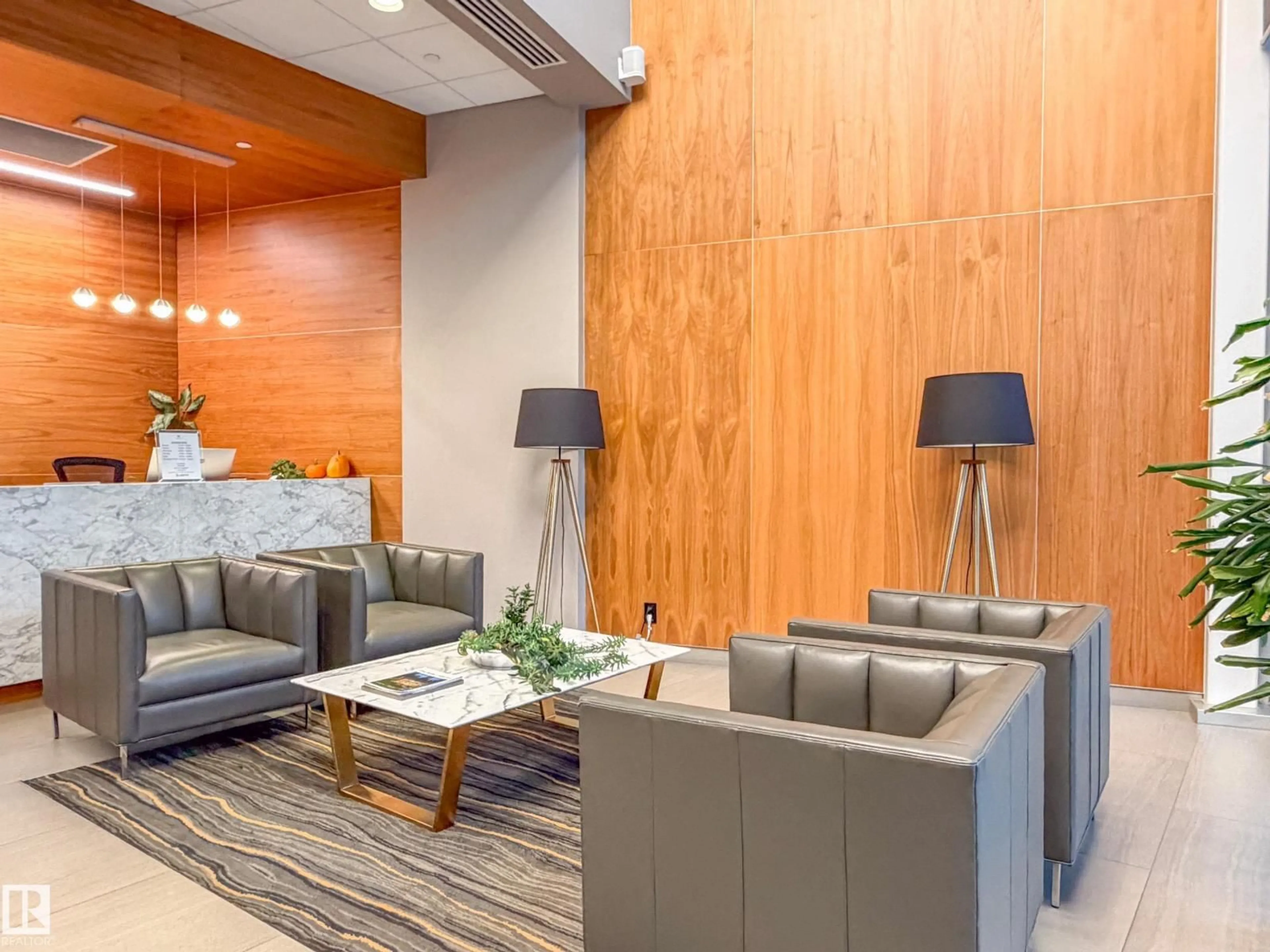 Living room with furniture, wood/laminate floor for #602 - 14105 WEST BLOCK DRIVE, Edmonton Alberta T5N1L5