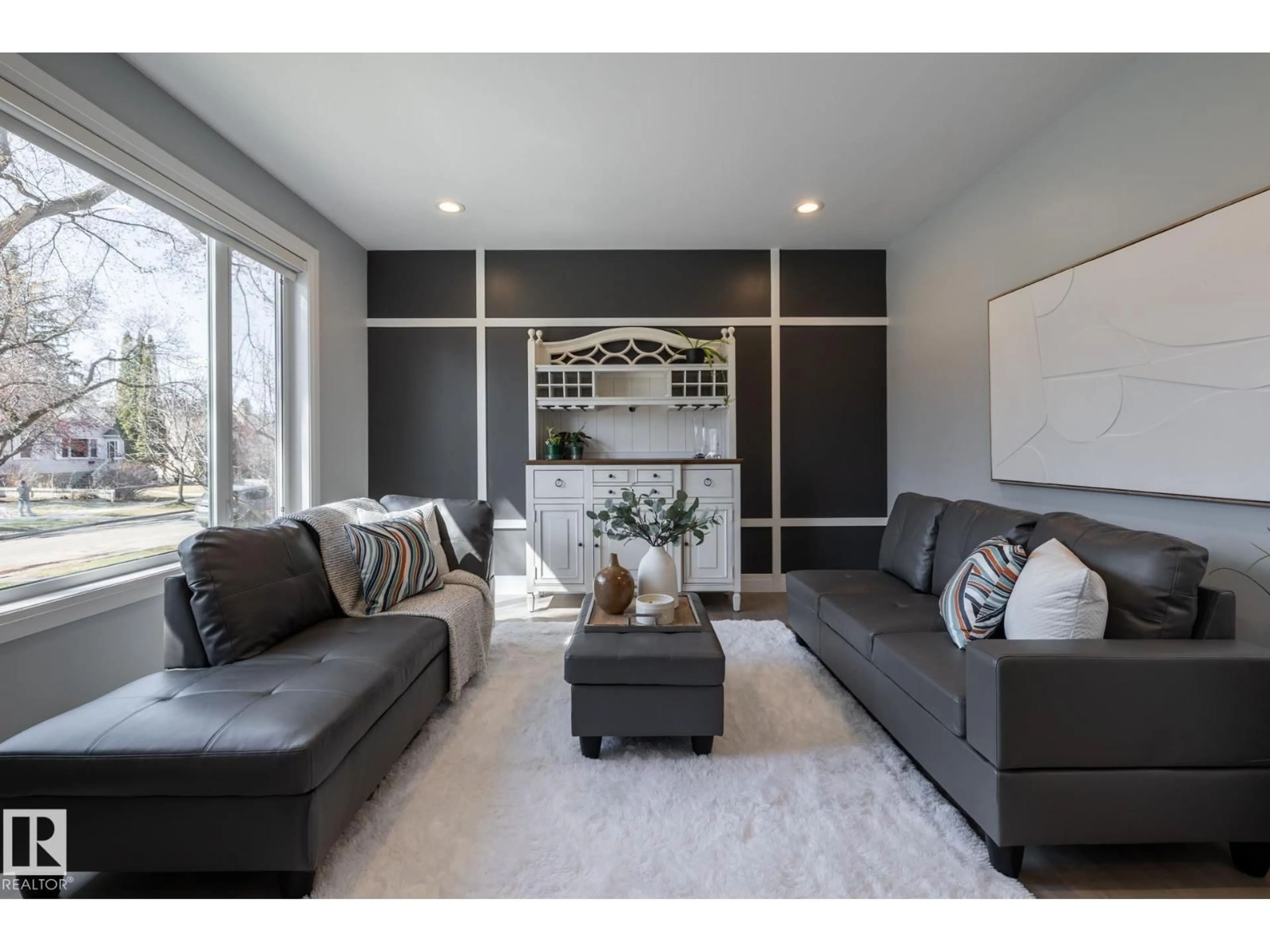 Living room with furniture, unknown for 10936 71 AV, Edmonton Alberta T6G0A1