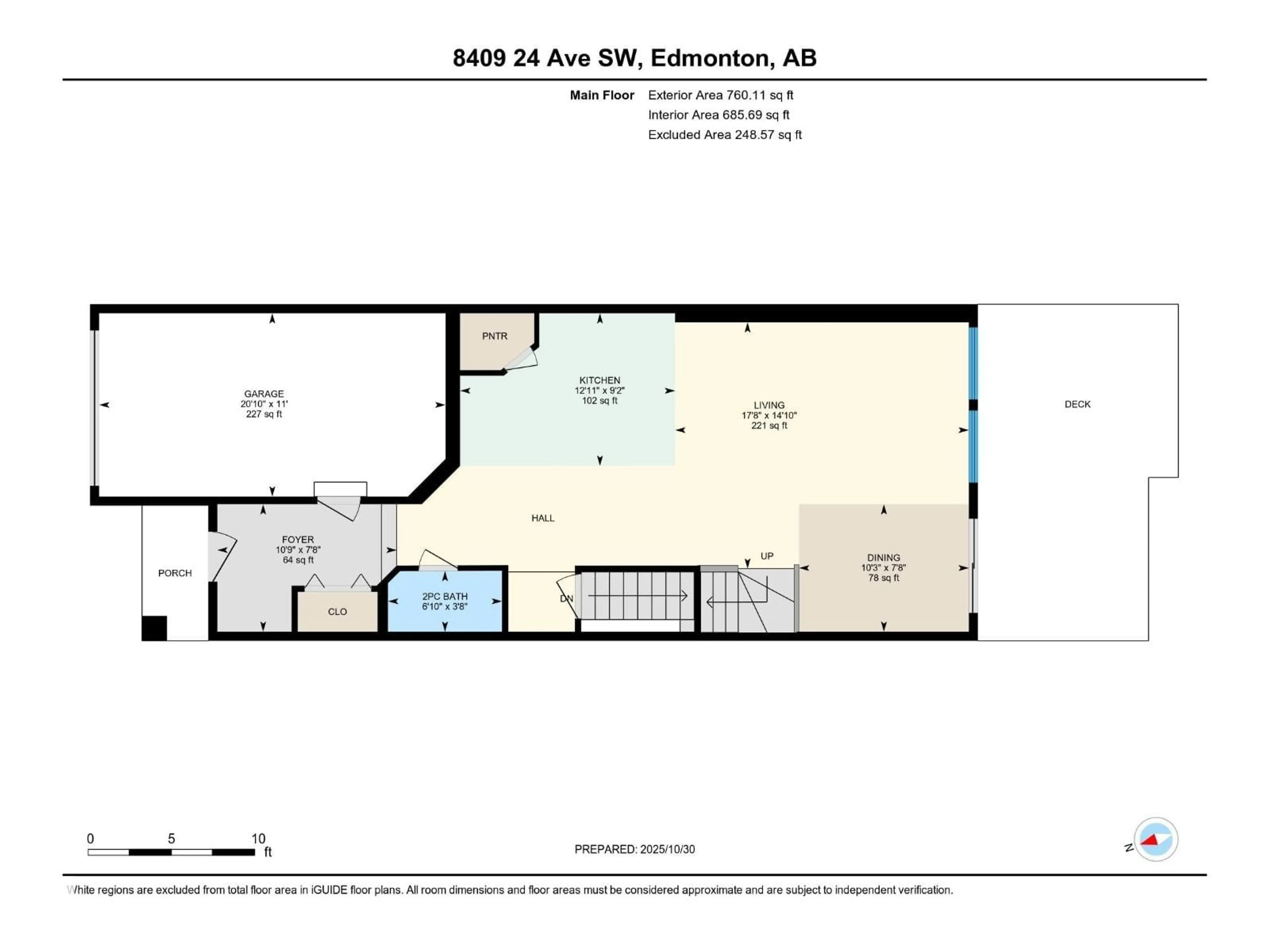 Floor plan for 8409 24 AV, Edmonton Alberta T6X2G1